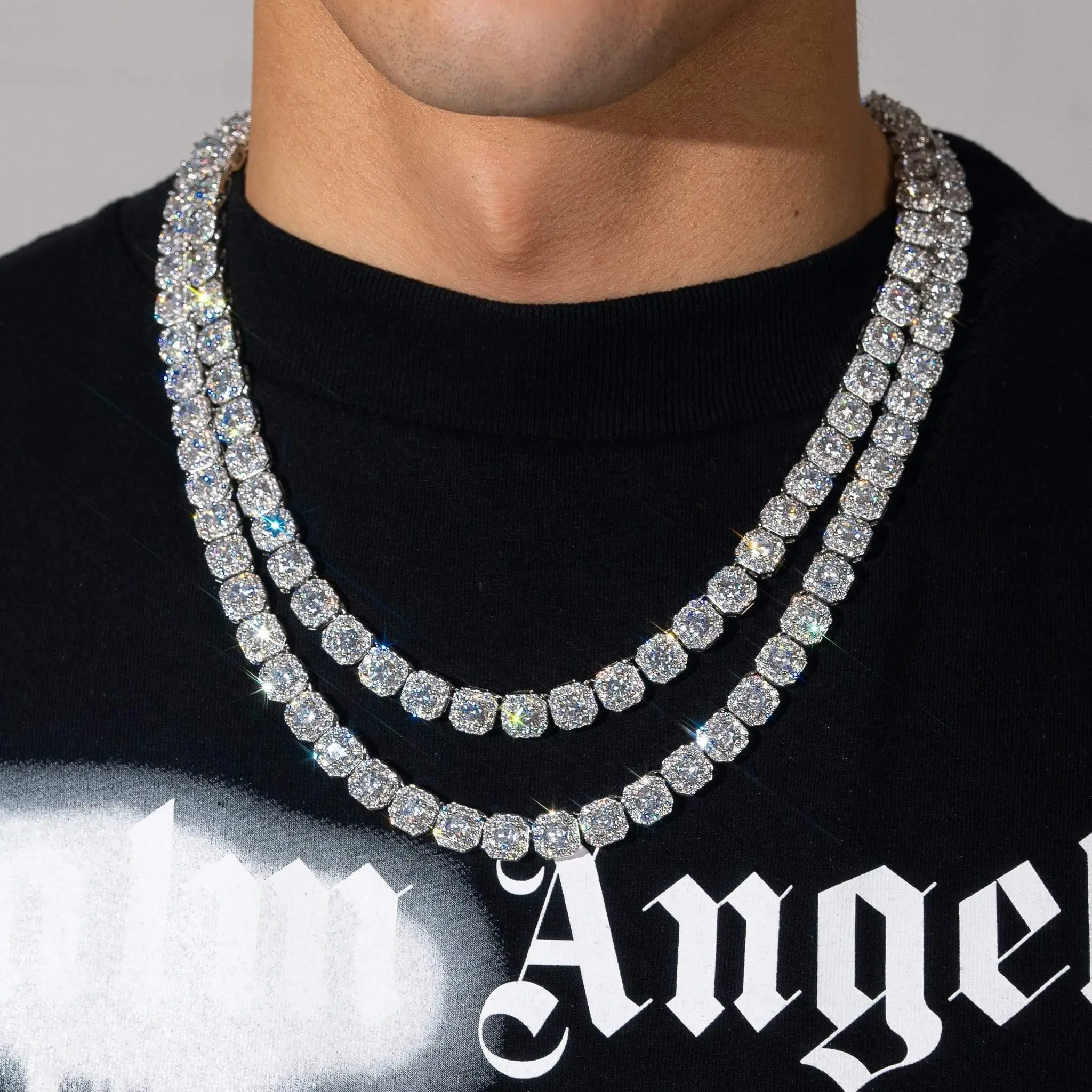 10mm Clustered Tennis Chain - Image 8