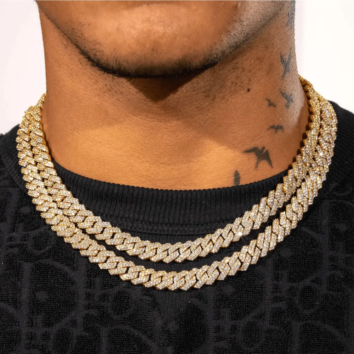 10MM ICED OUT CUBAN LINK CHAIN - Image 2