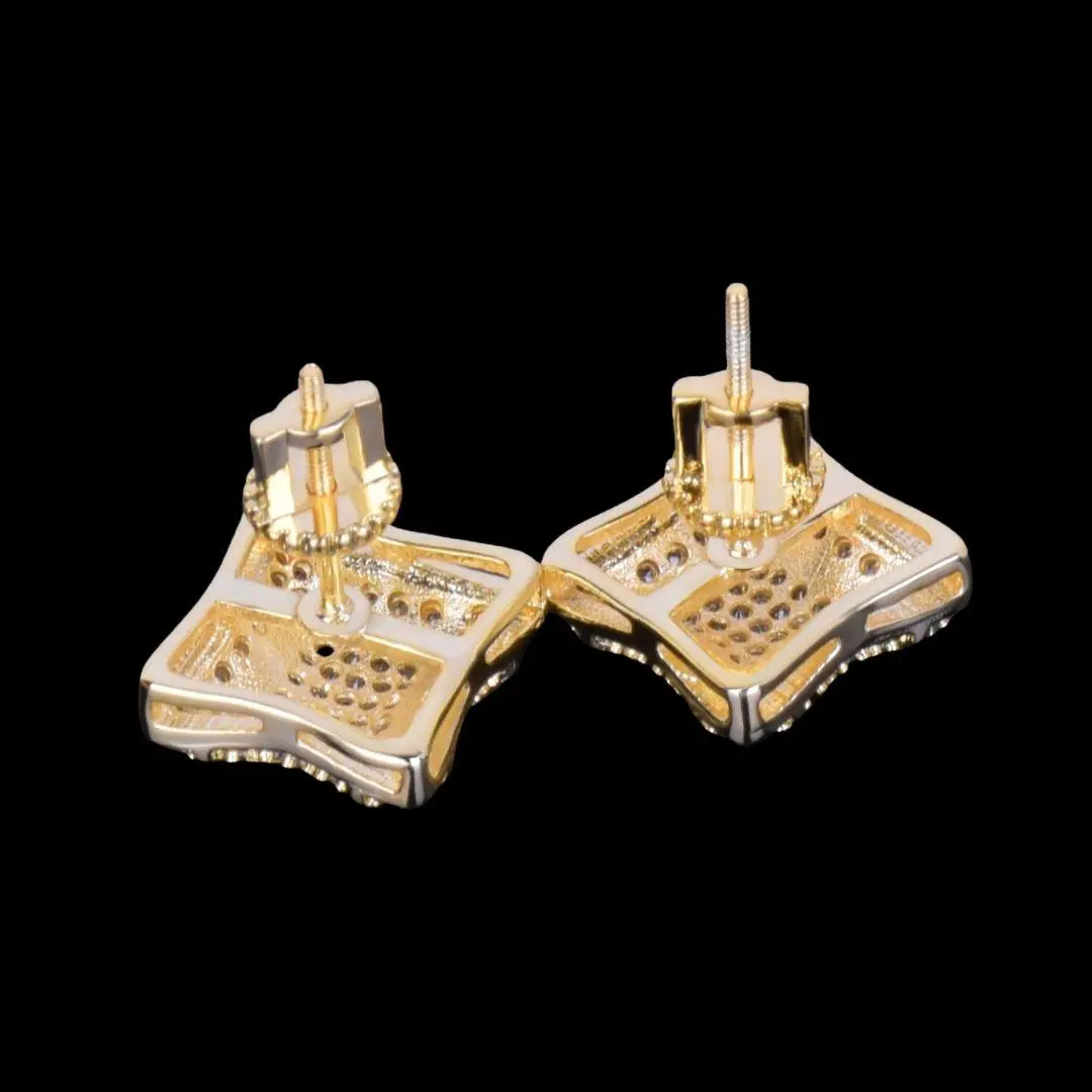 11MM Sunshine Iced Out Stud Earrings - Image 5