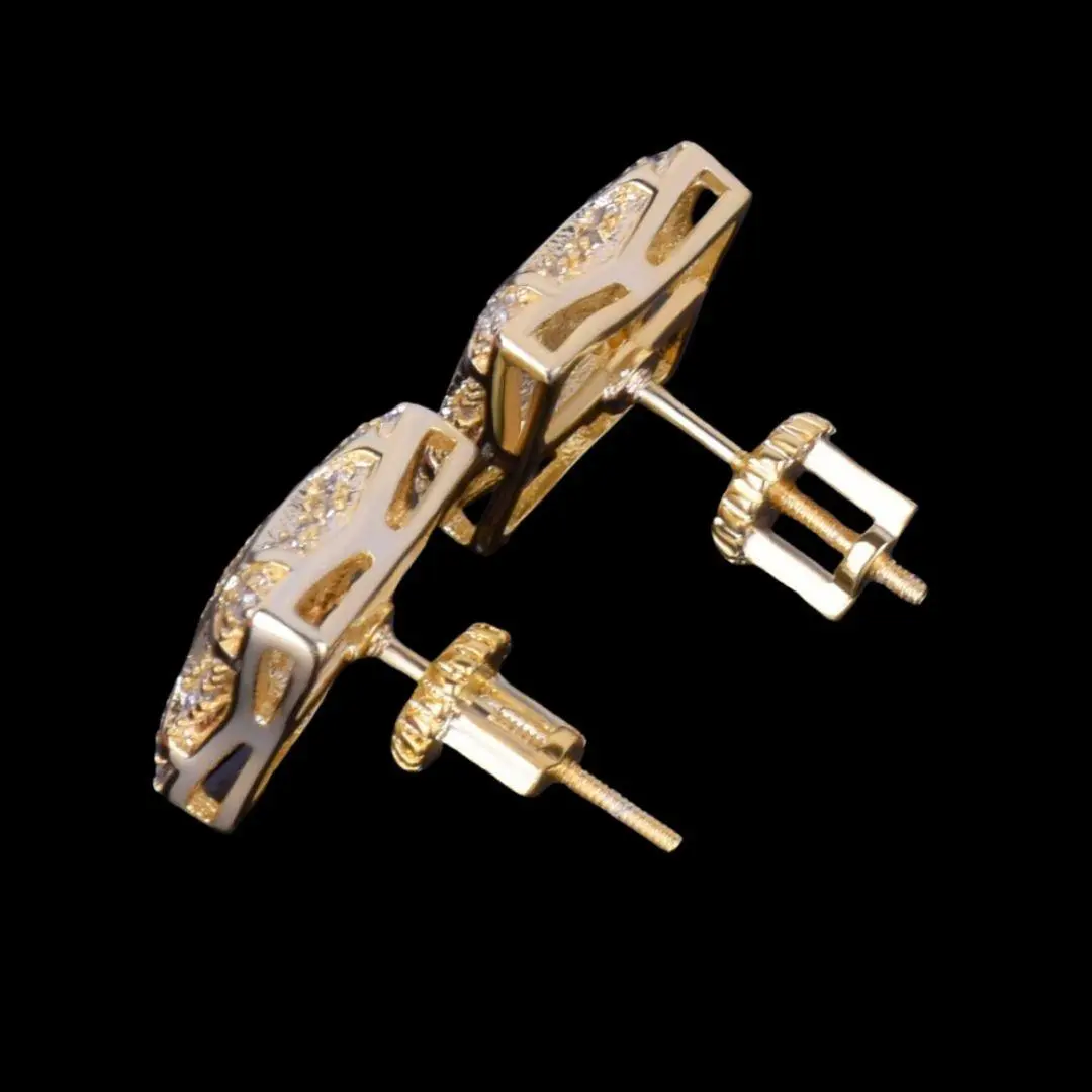 11MM Sunshine Iced Out Stud Earrings - Image 6