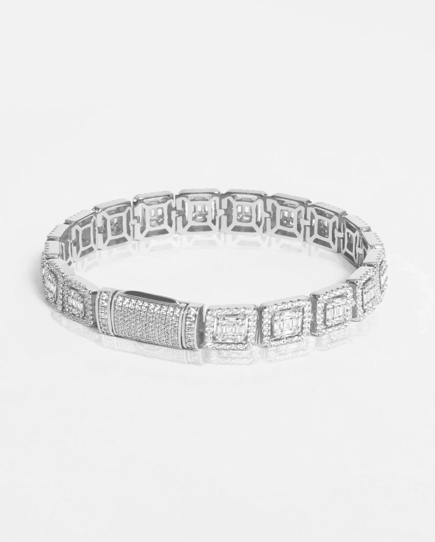 12mm Clustered Tennis Bracelet - Image 3