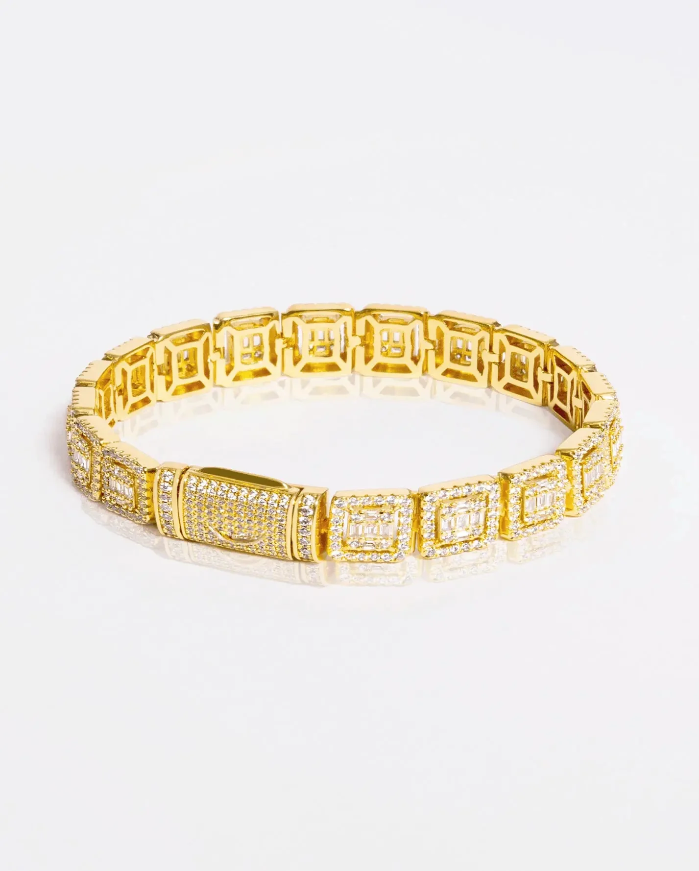 12mm Clustered Tennis Bracelet - Image 6