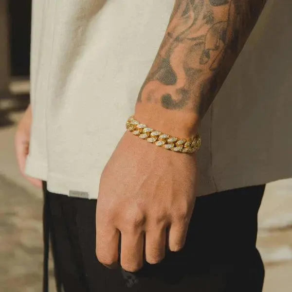 12MM ICED CUBAN LINK BRACELET - Image 9
