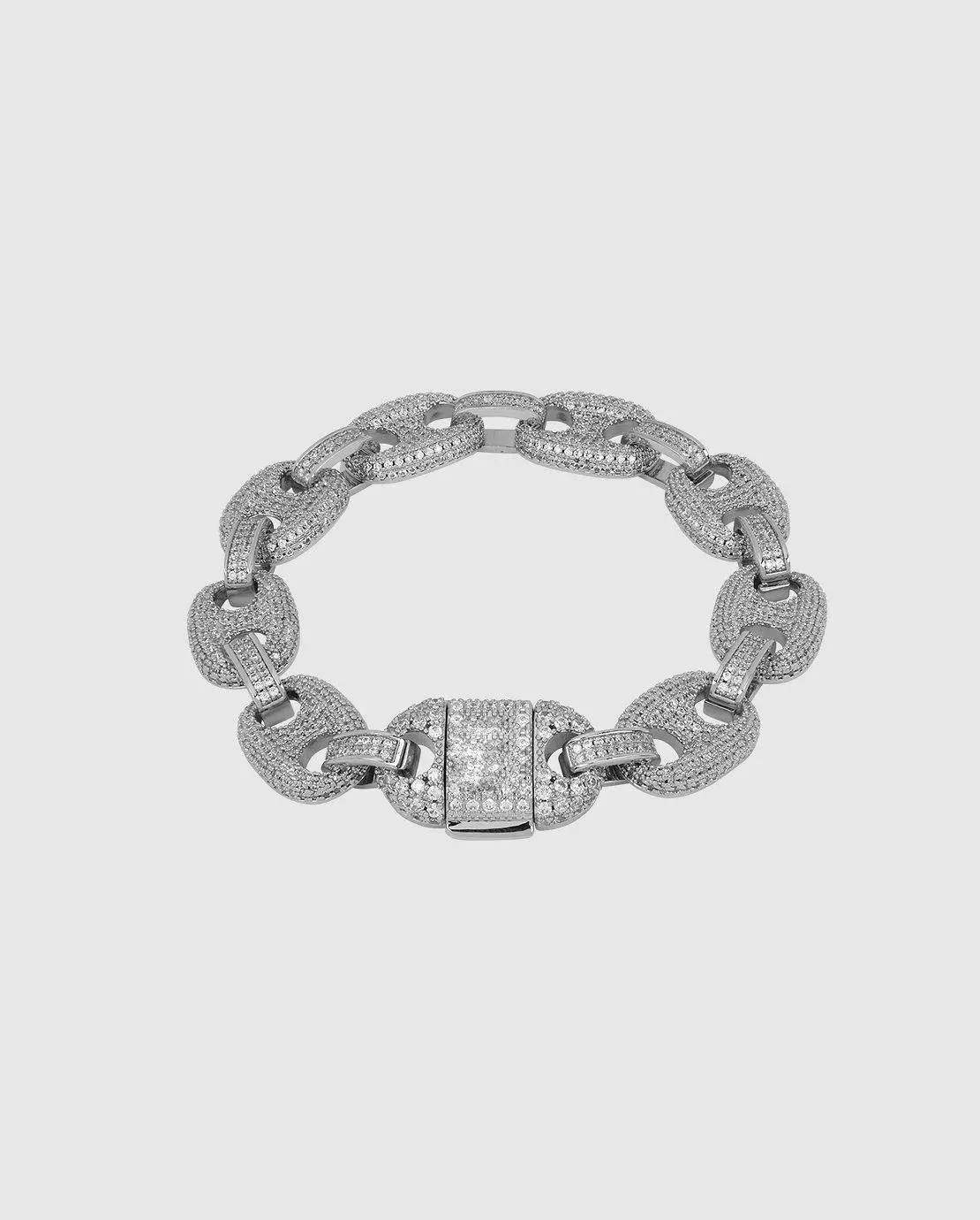 12mm Iced Mariner Link Bracelet - Image 3