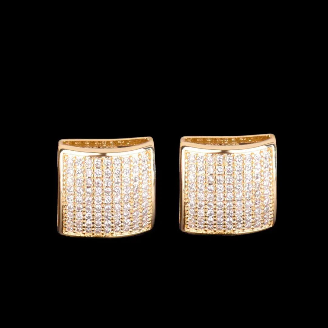 12MM Umbrella Iced Out Stud Earrings - Image 3