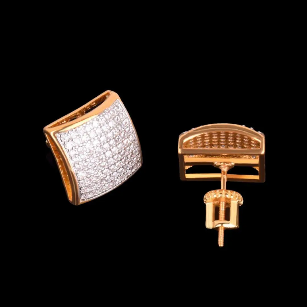 12MM Umbrella Iced Out Stud Earrings - Image 6