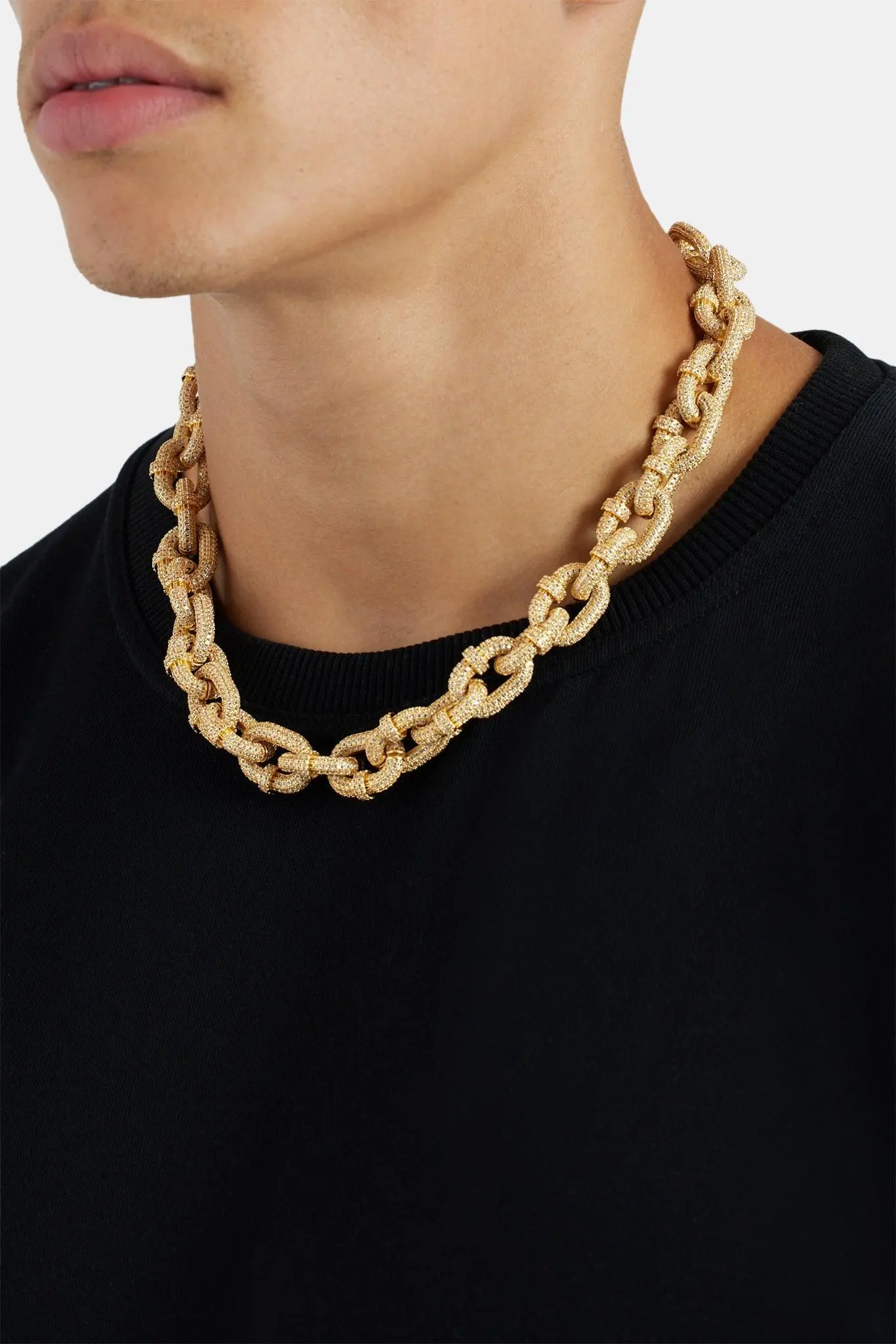 14mm Iced Chunky Link Pave Chain - Image 4