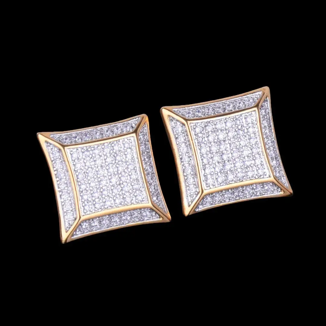 15MM Royale Iced Out Stud Earrings - Image 3