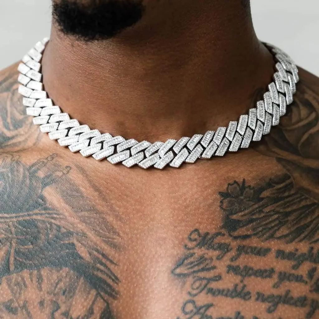 19mm Prong Baguette Cuban Chain - Image 10