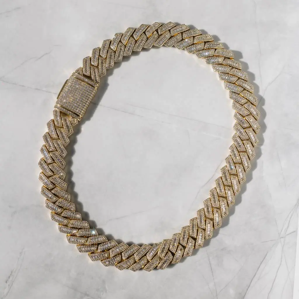 19mm Prong Baguette Cuban Chain - Image 6