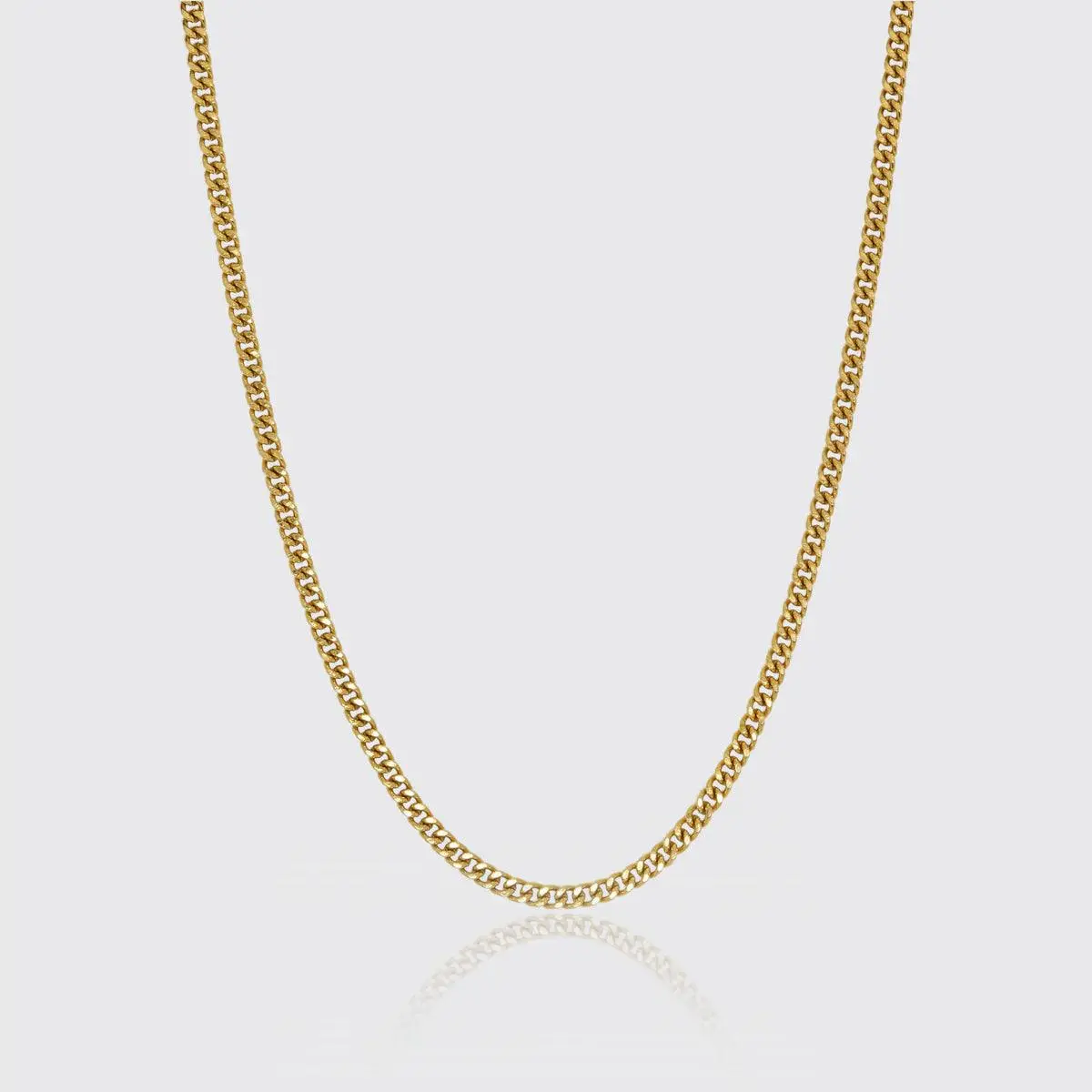 3mm Miami Cuban Link Chain - Gold - Image 3