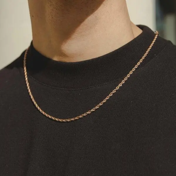 3mm Rope Chain - Rose Gold - Image 5
