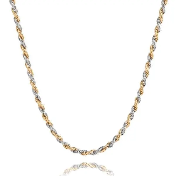 3mm Rope Chain - Two-Tone - Image 4