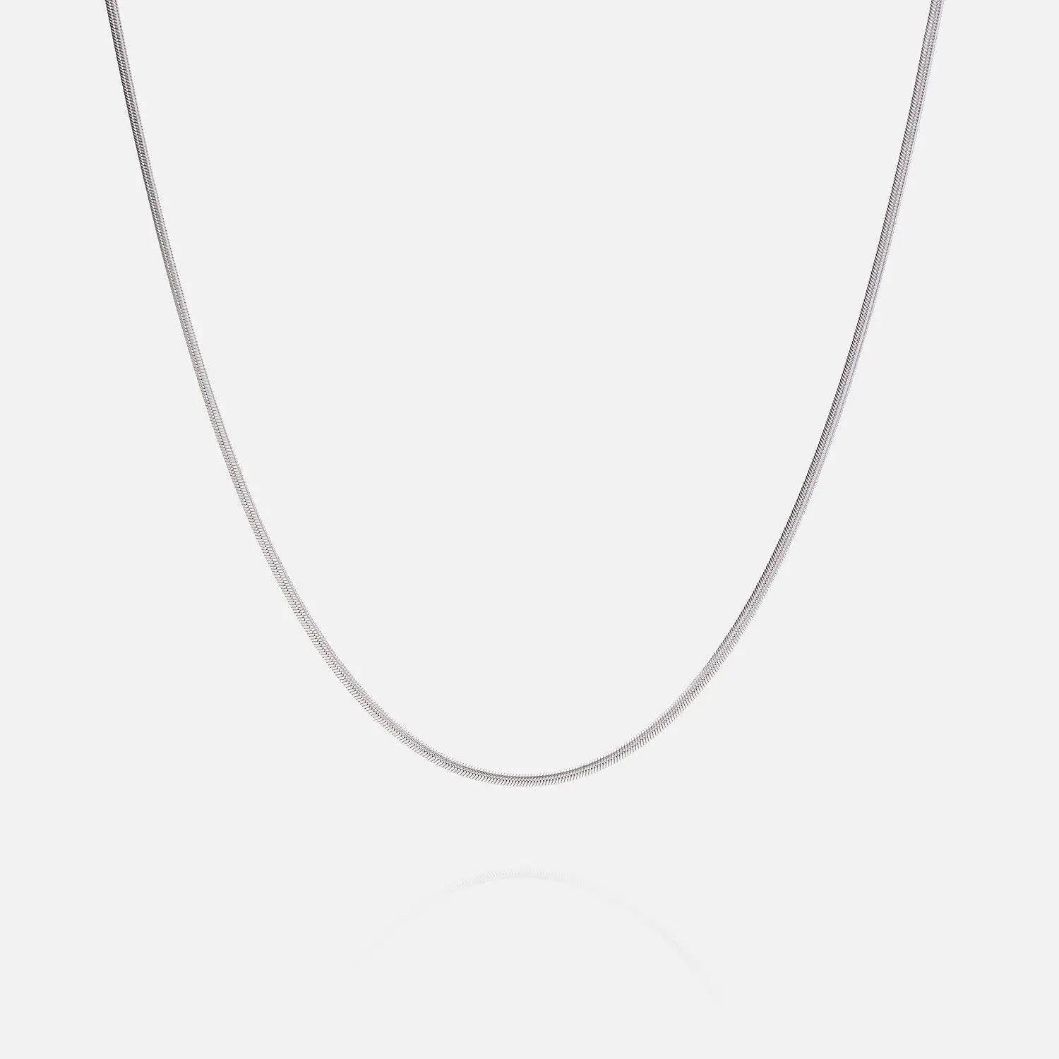3mm Round Snake Chain - White Gold - Image 3