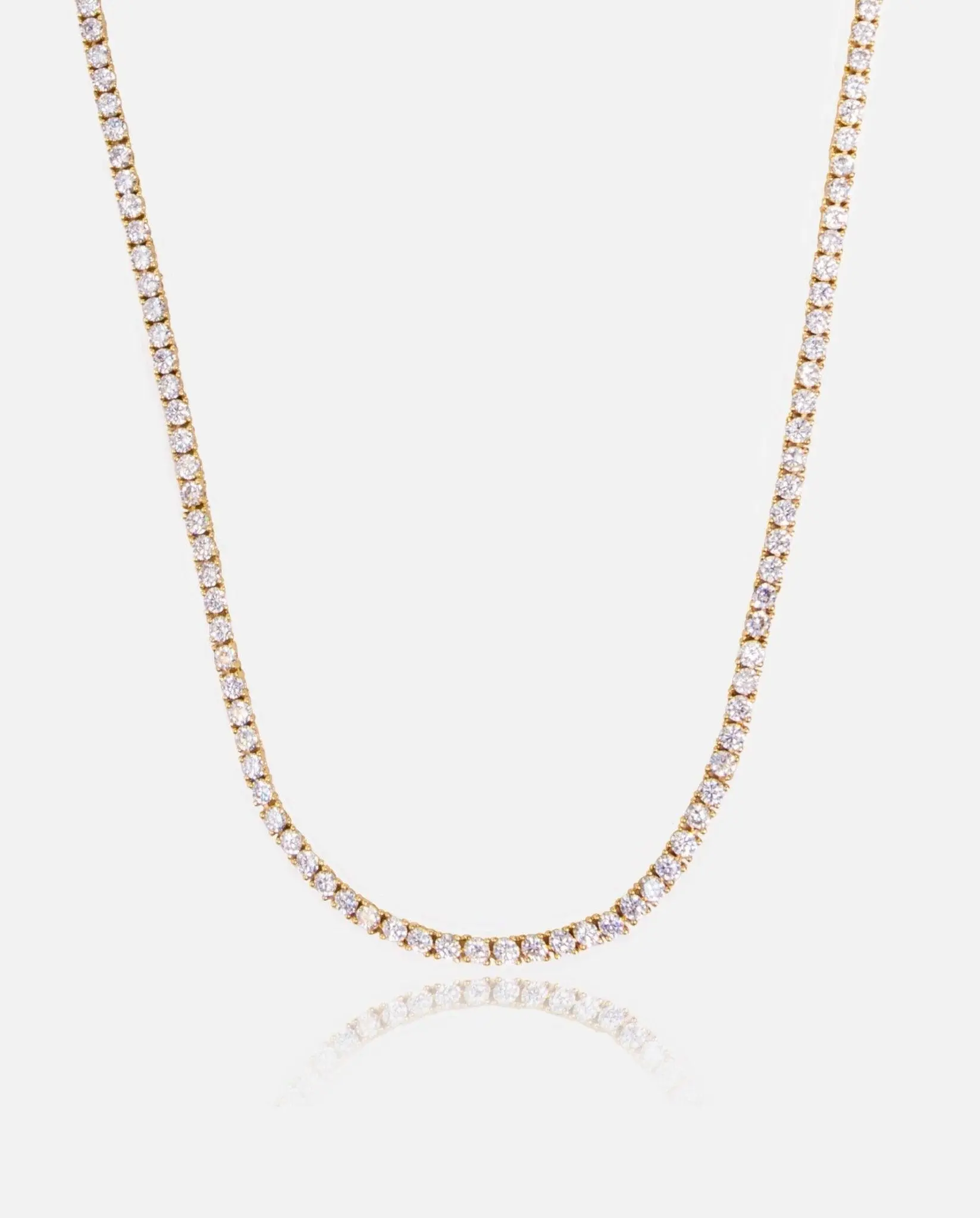 3mm Tennis Chain - Gold - Image 3