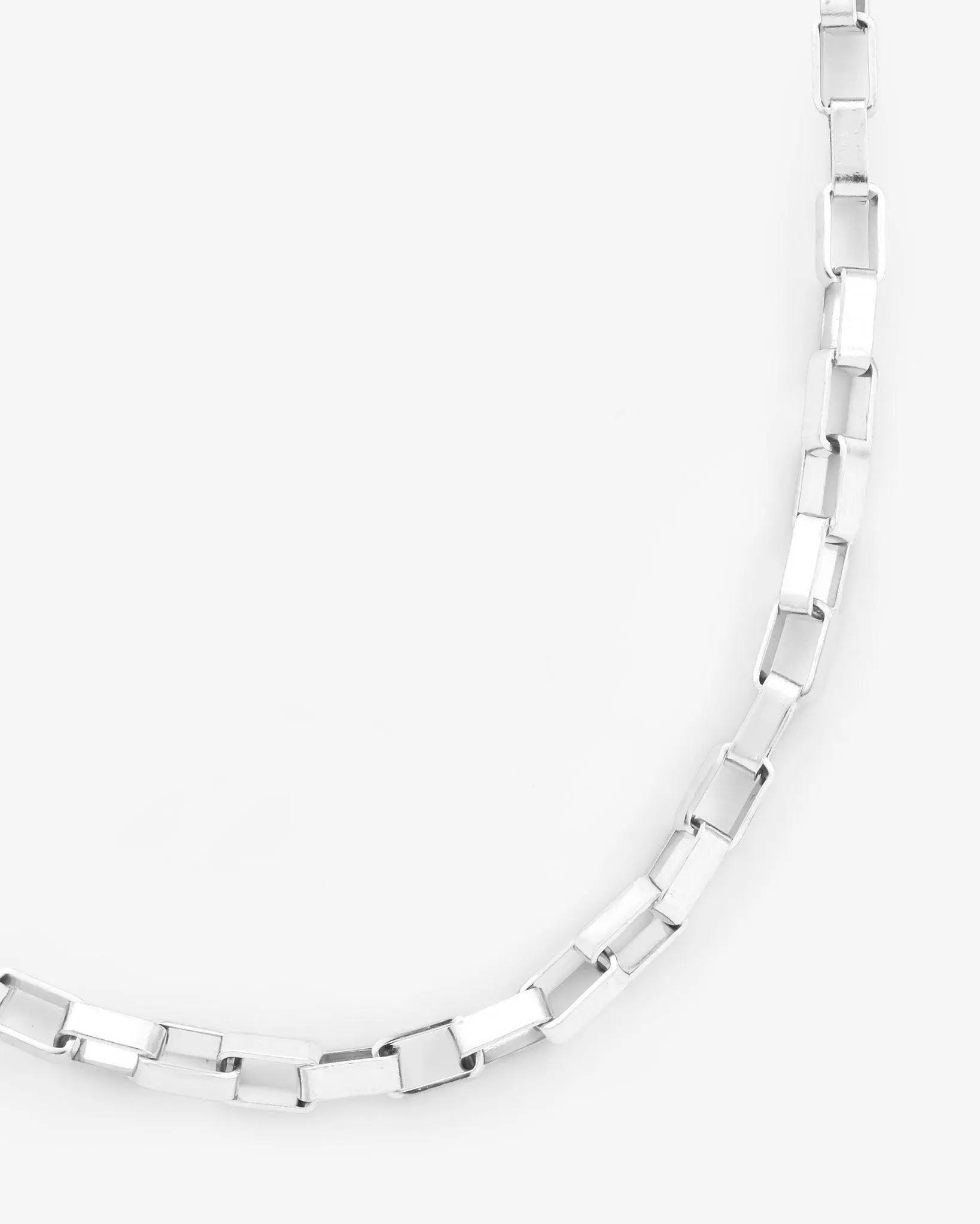 5mm Edge Chain - White Gold - Image 3