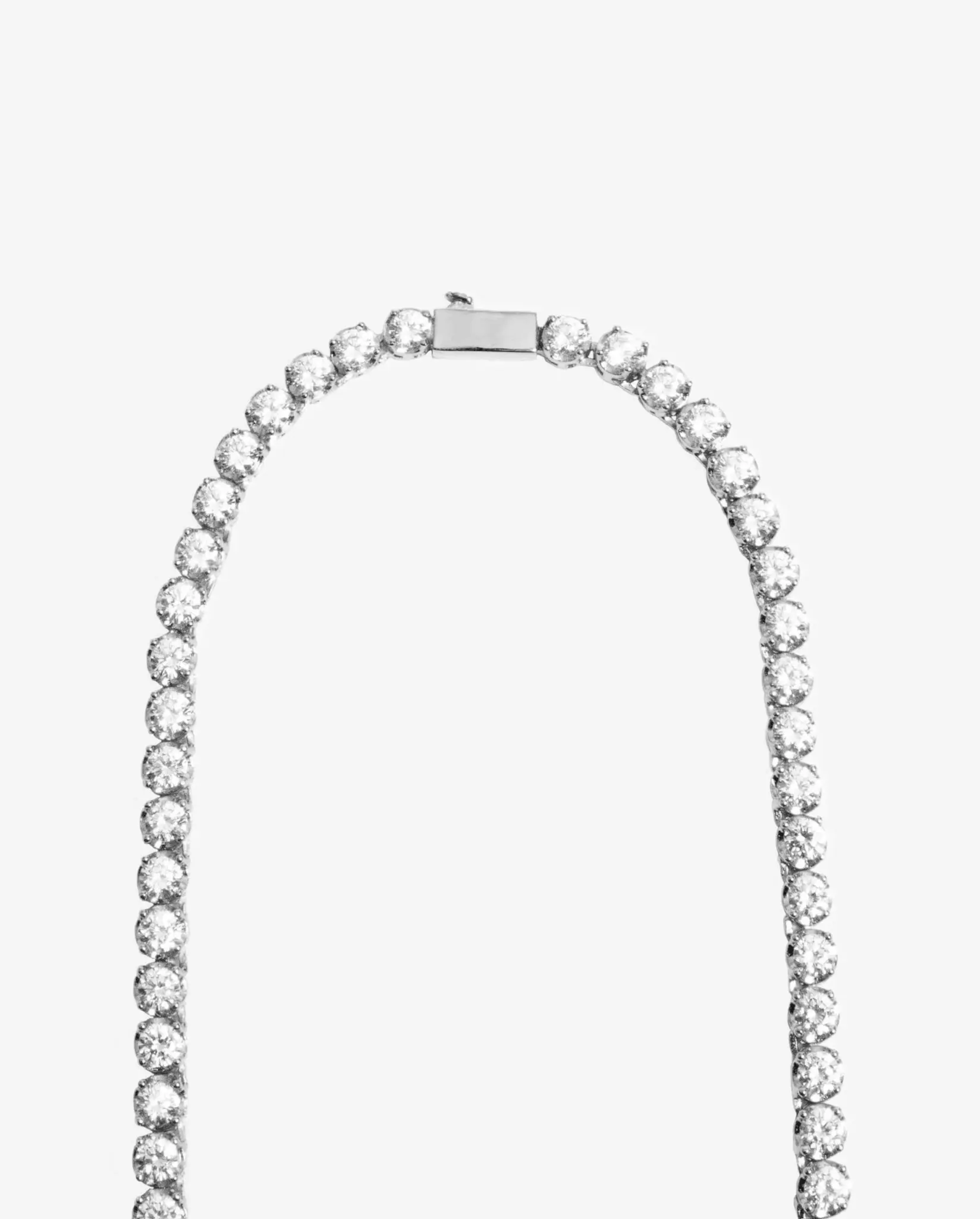 5mm Round Tennis Chain - White Gold - Image 4