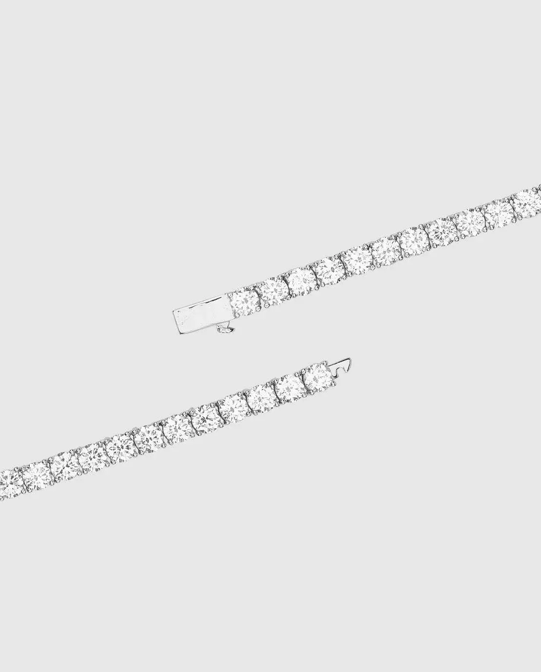 5mm Tennis Bracelet - White Gold - Image 3