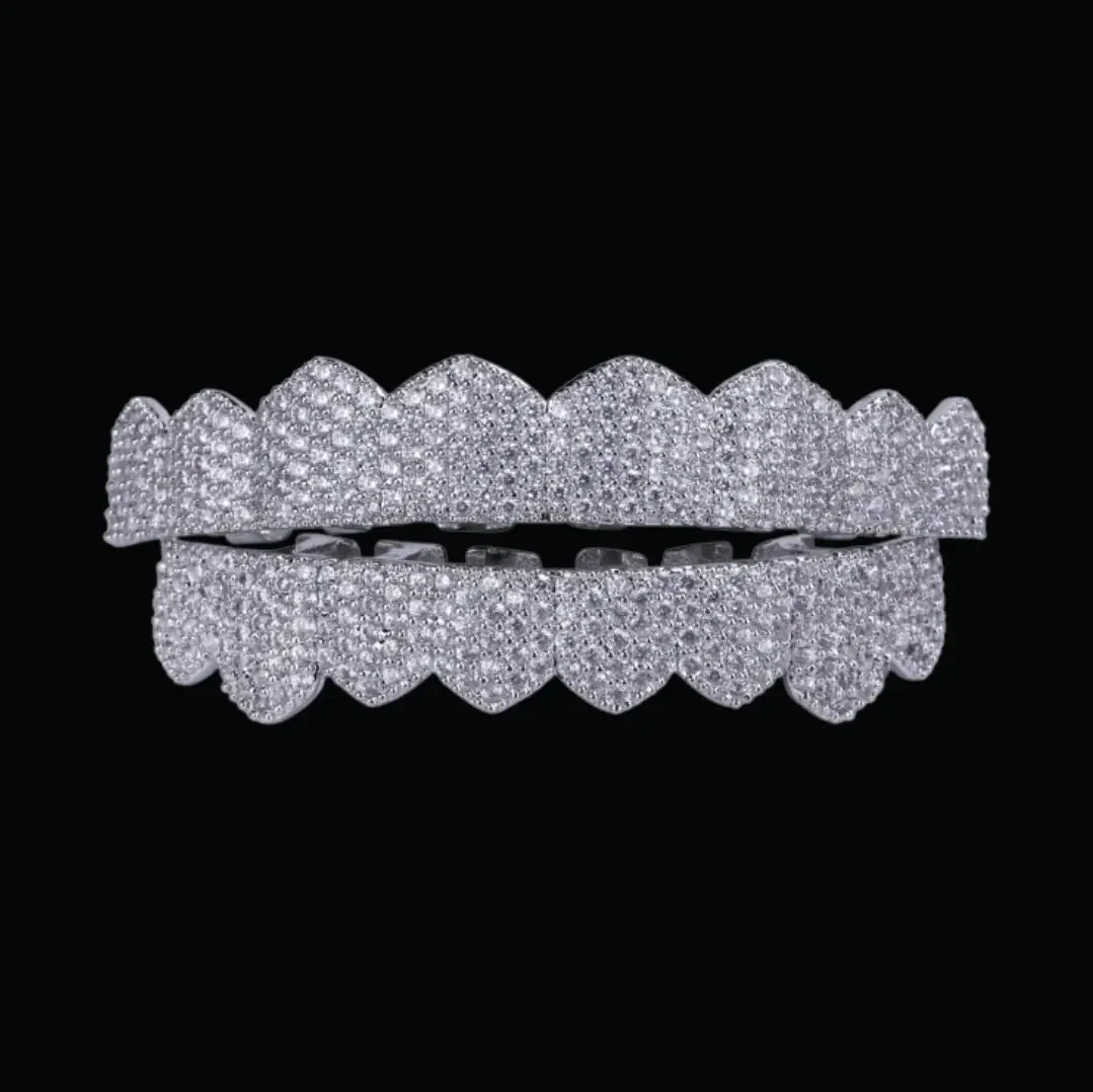 8 Teeth Fang Mouth Iced Out Grillz - Image 11