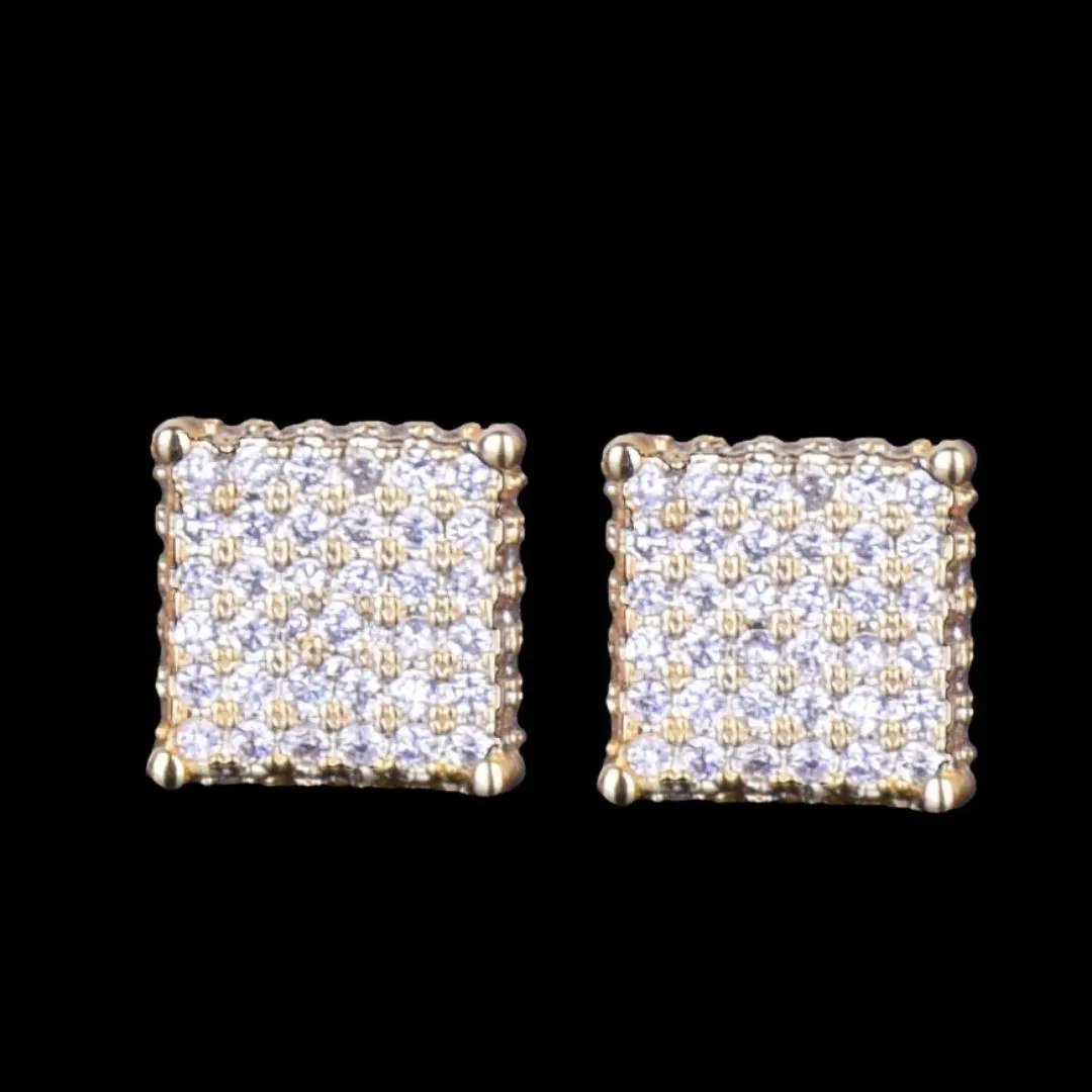 8MM Tennis Iced Out Stud Earrings - Image 2
