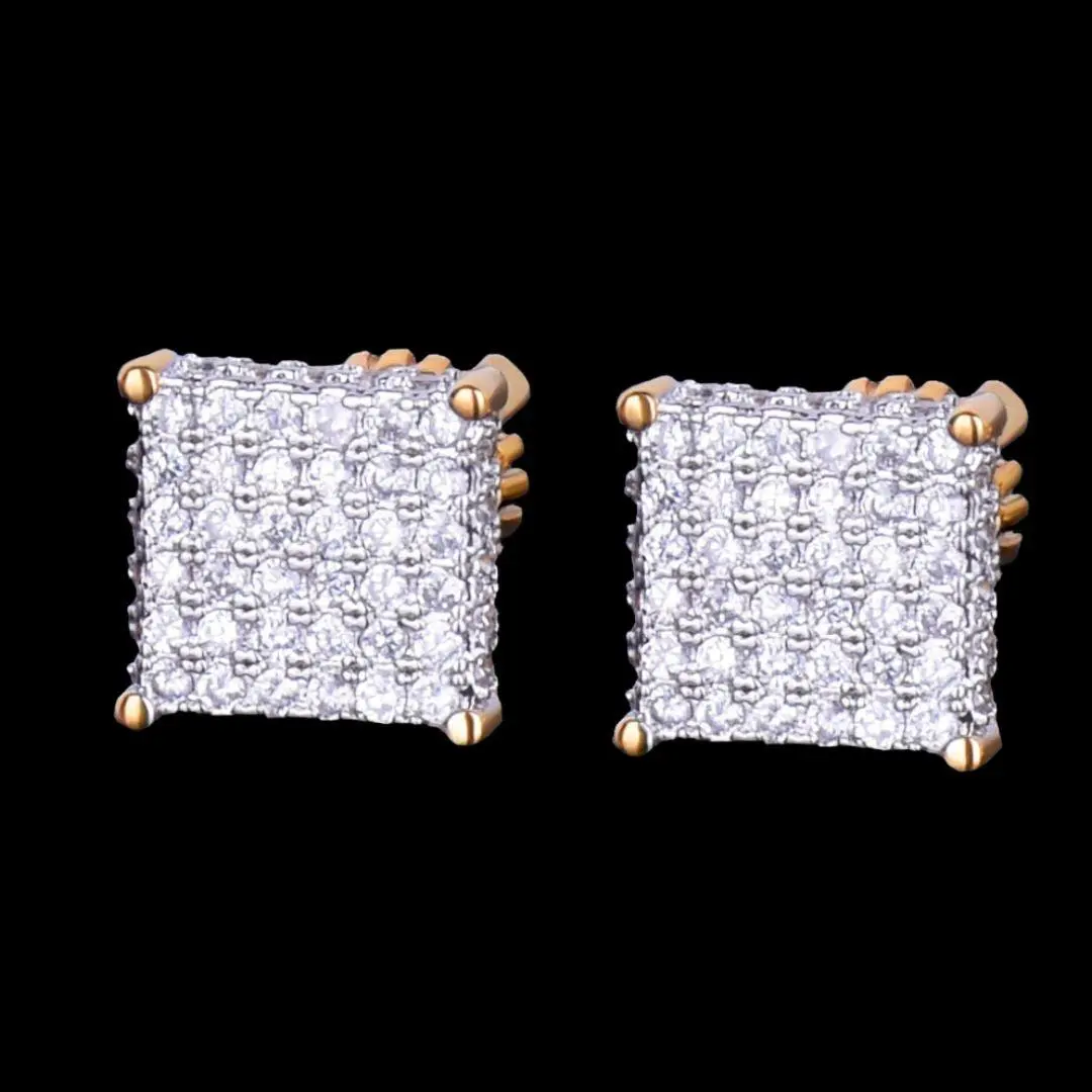 8MM Tennis Iced Out Stud Earrings - Image 4