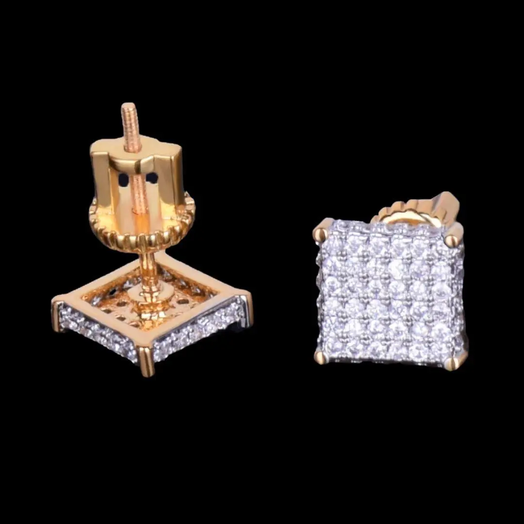 8MM Tennis Iced Out Stud Earrings - Image 5