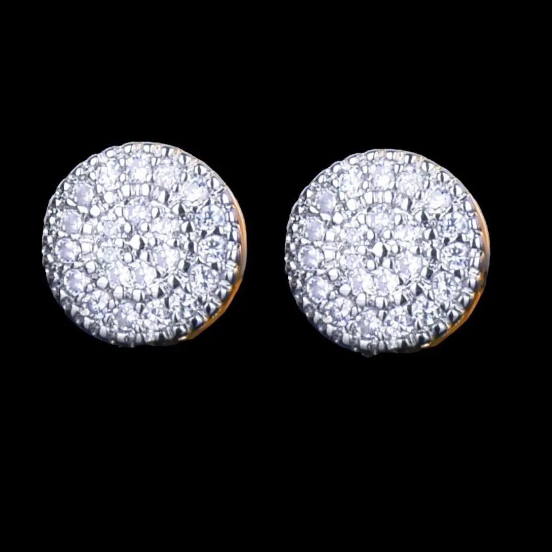 8MM Round Cut Iced Out Stud Earrings - Image 7