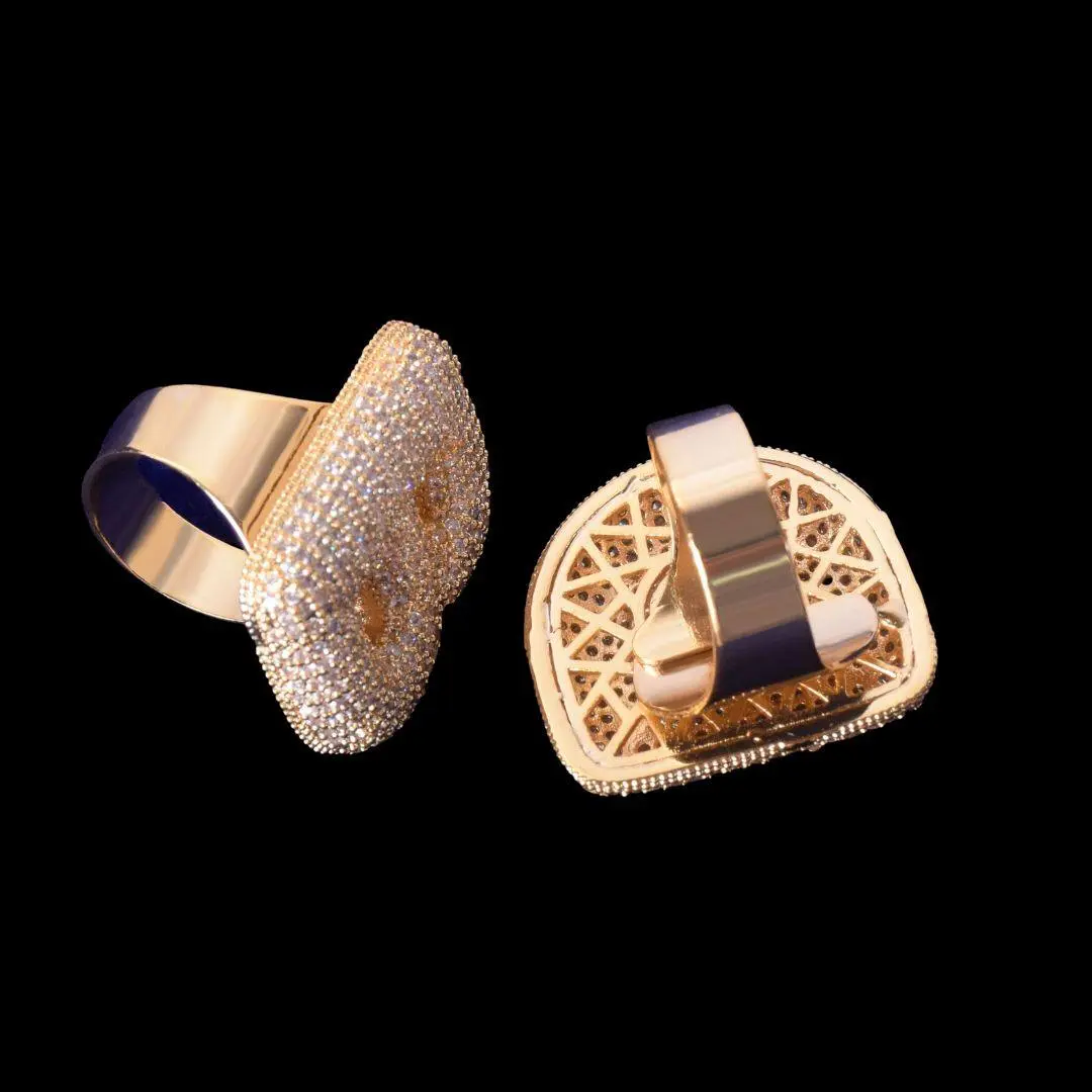 A-Z Initial Custom Letter Iced Out Ring - Image 10