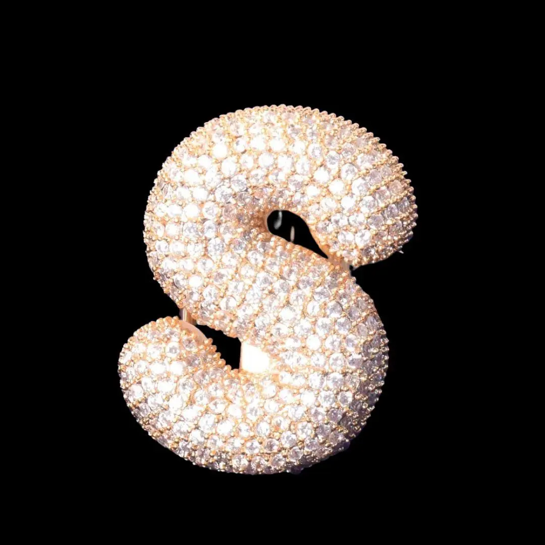 A-Z Initial Custom Letter Iced Out Ring - Image 6