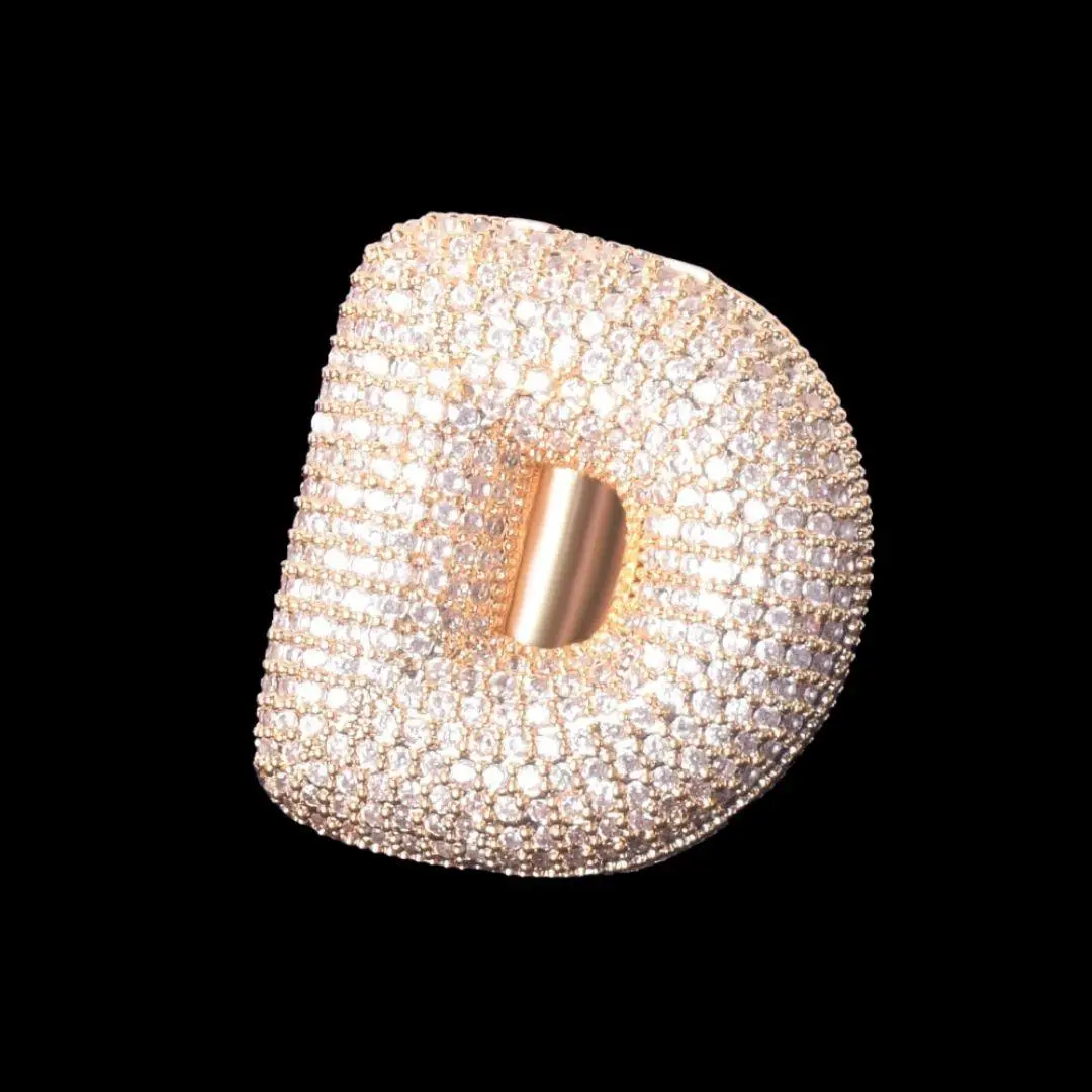 A-Z Initial Custom Letter Iced Out Ring - Image 7