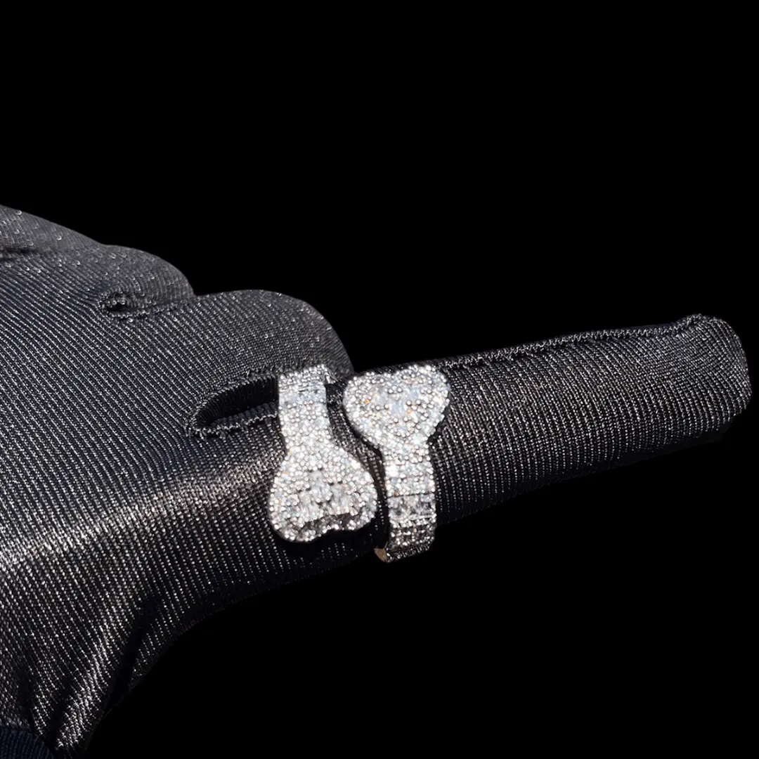 Double Heart Iced Out Ring - Image 5