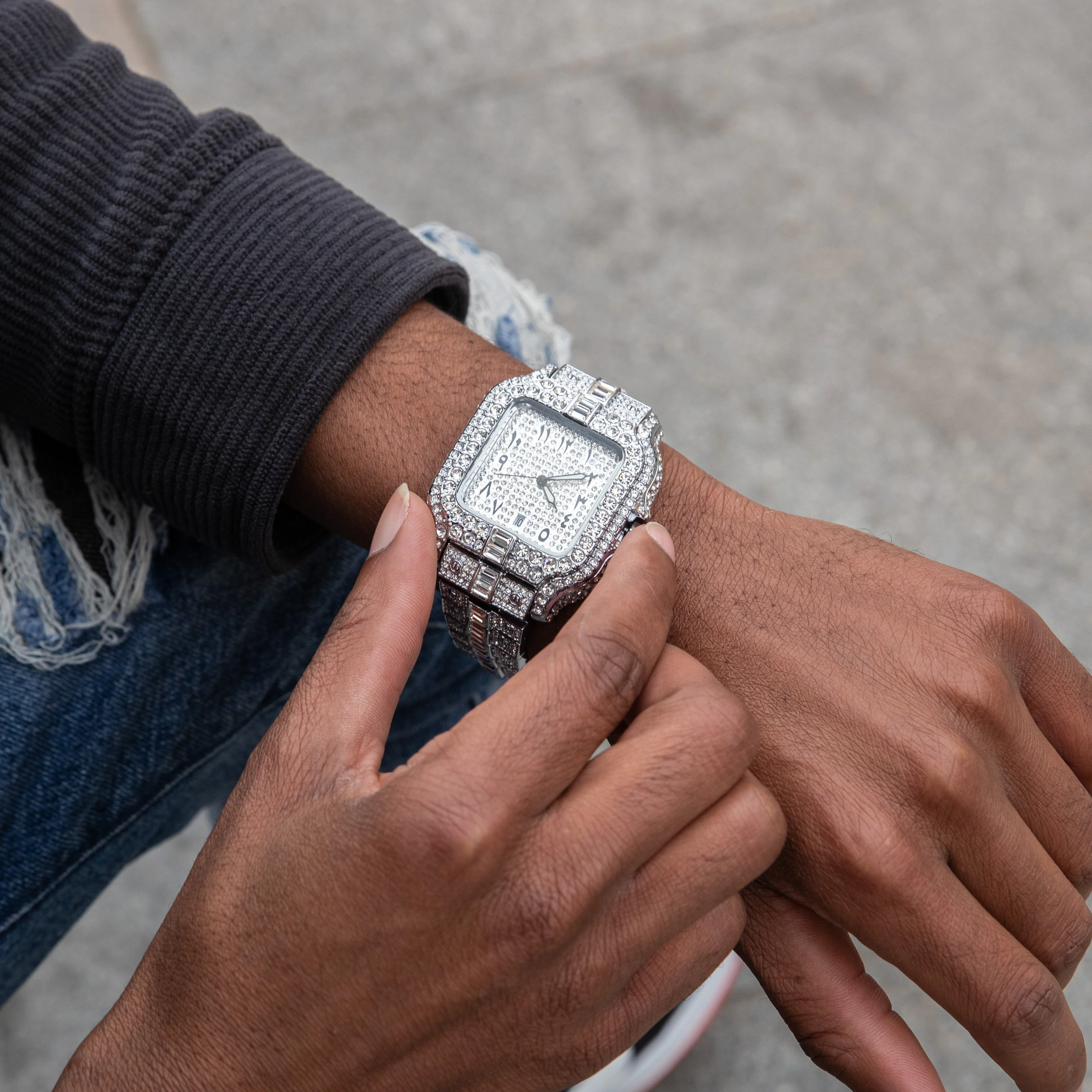 Arabic Iced Out Watch - Image 4