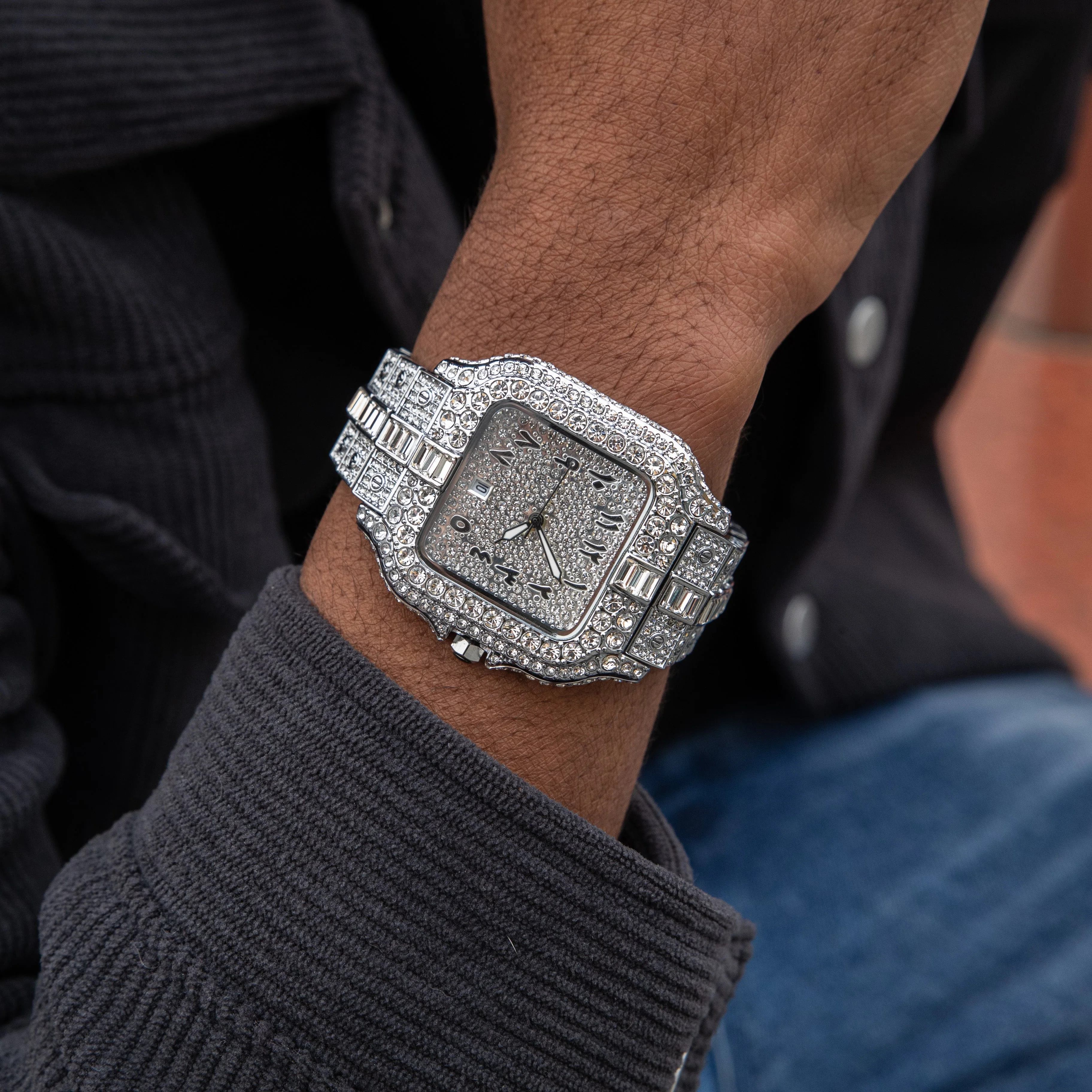Arabic Iced Out Watch - Image 5