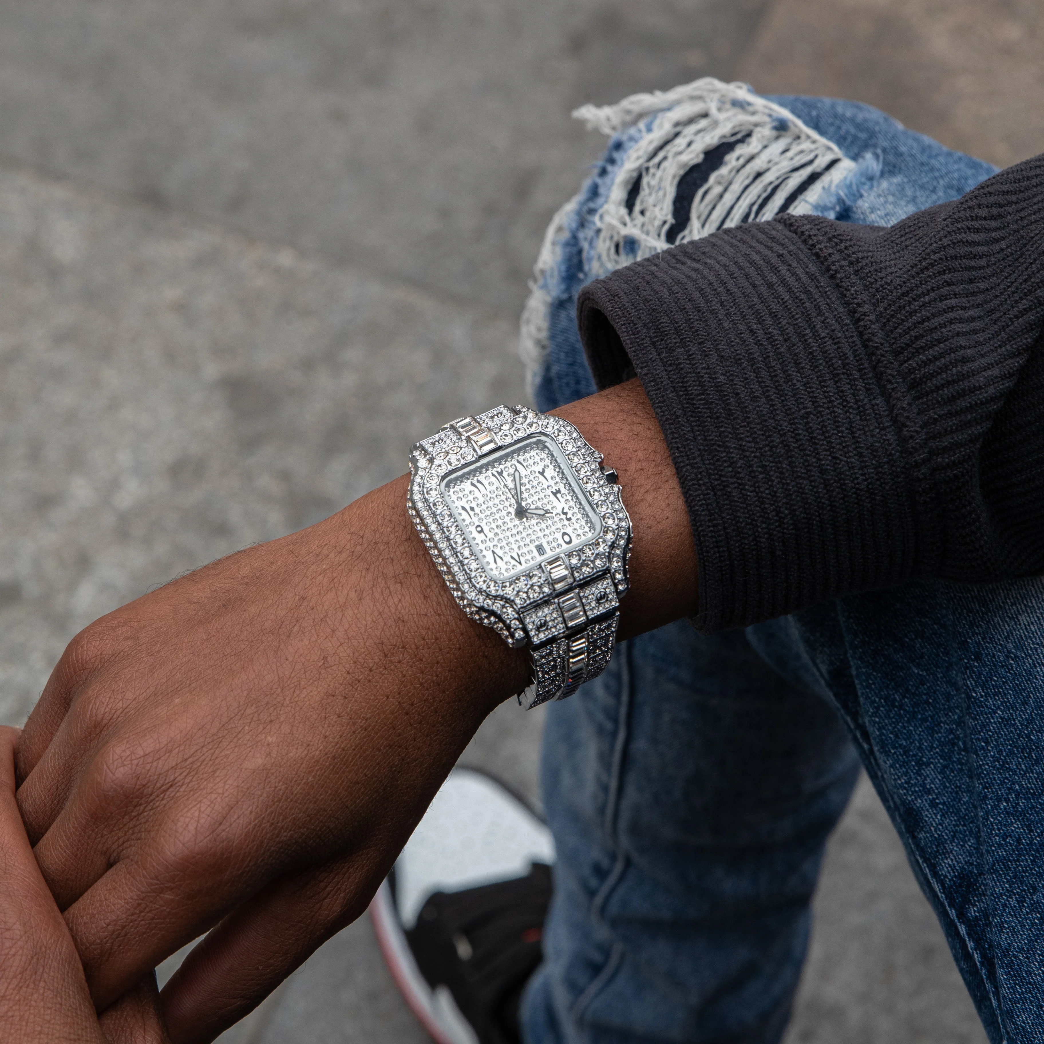 Arabic Iced Out Watch - Image 6