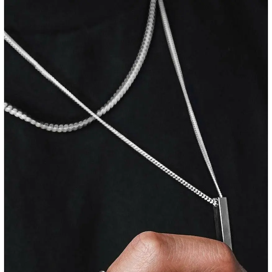 Bar Necklace Set - White Gold - Image 4