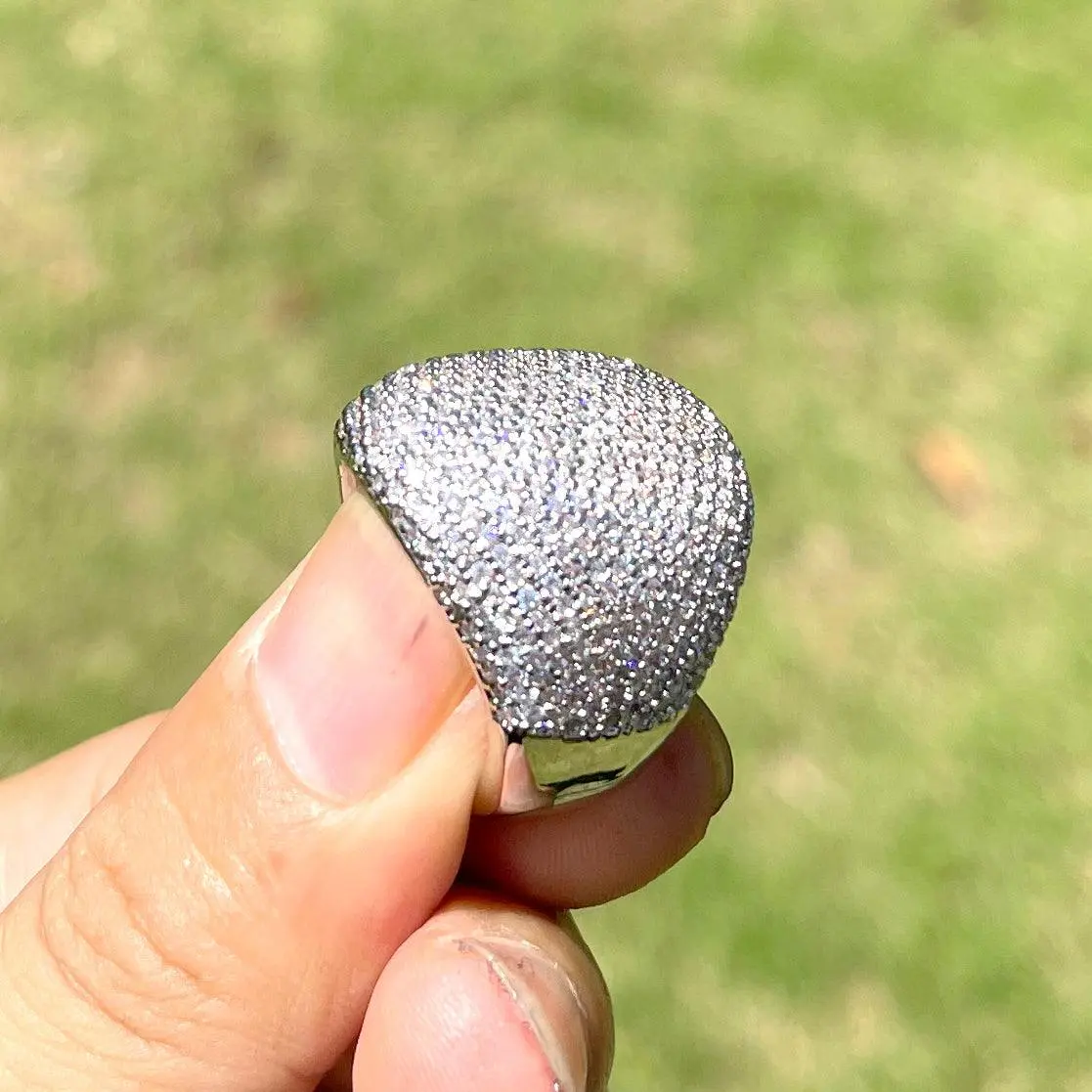 Bold Round Iced Out Ring - Image 2