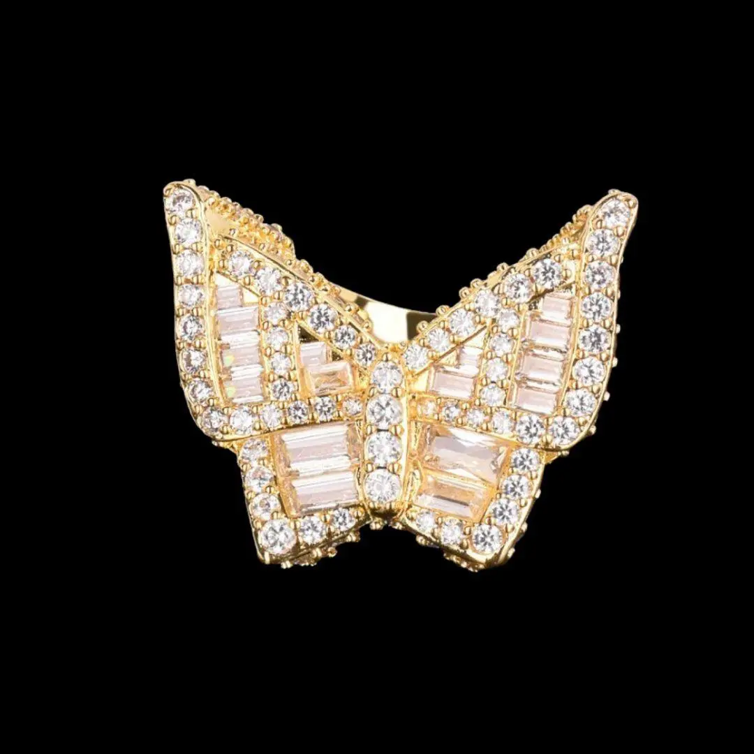 Butterfly Edition Baguette Tennis Iced Out Ring - Image 3