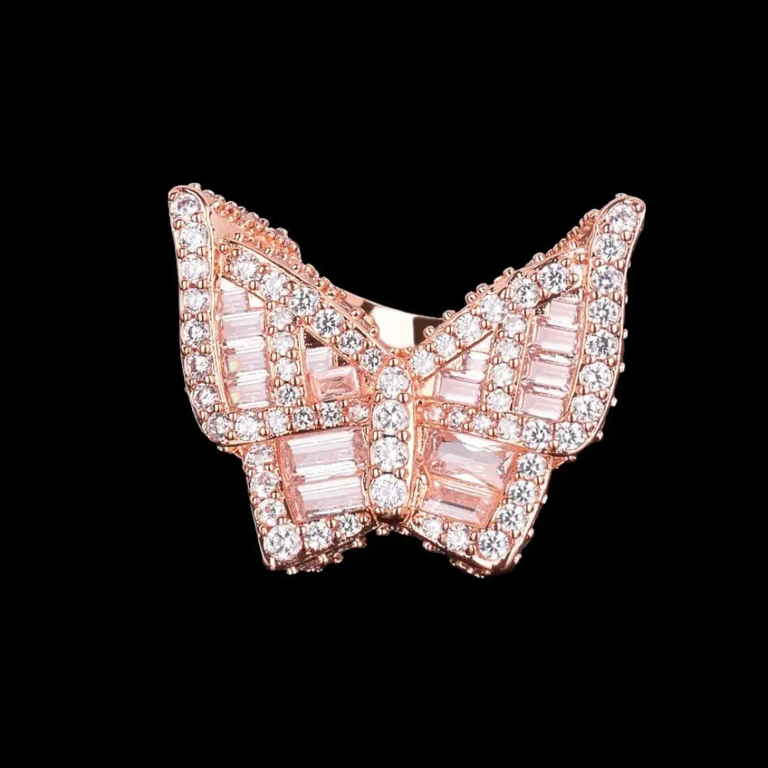 Butterfly Edition Baguette Tennis Iced Out Ring - Image 4