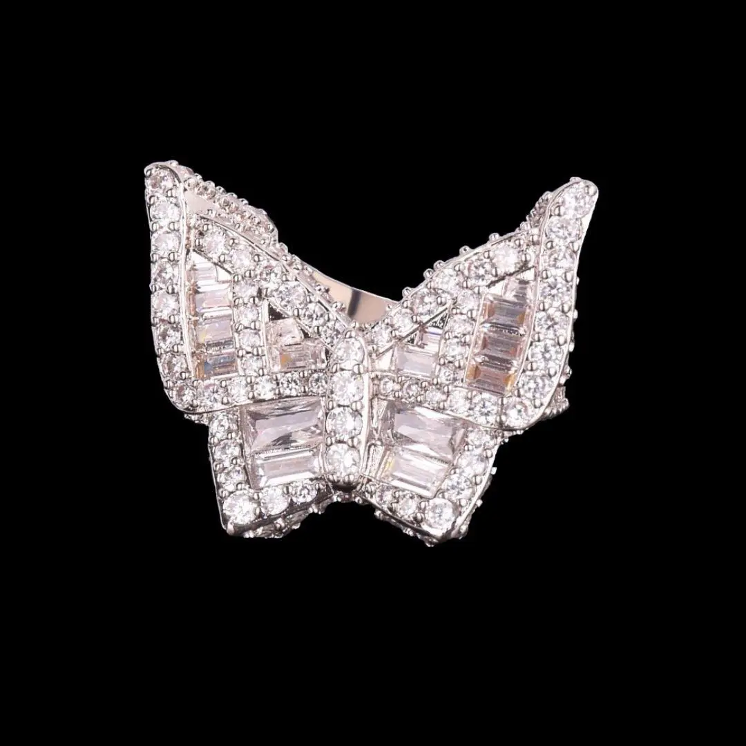 Butterfly Edition Baguette Tennis Iced Out Ring - Image 5