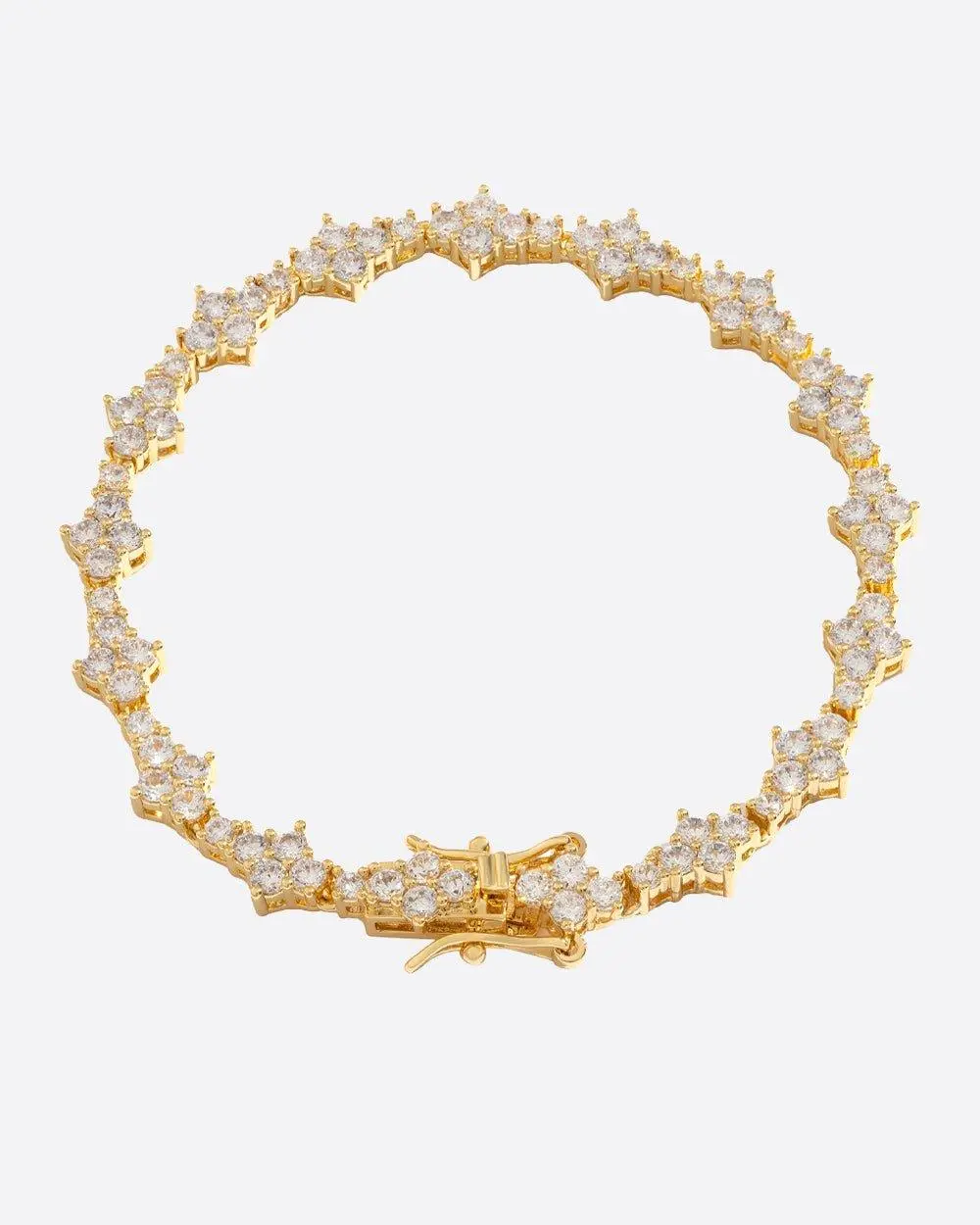 Comb Tennis Bracelet - Gold - Image 3