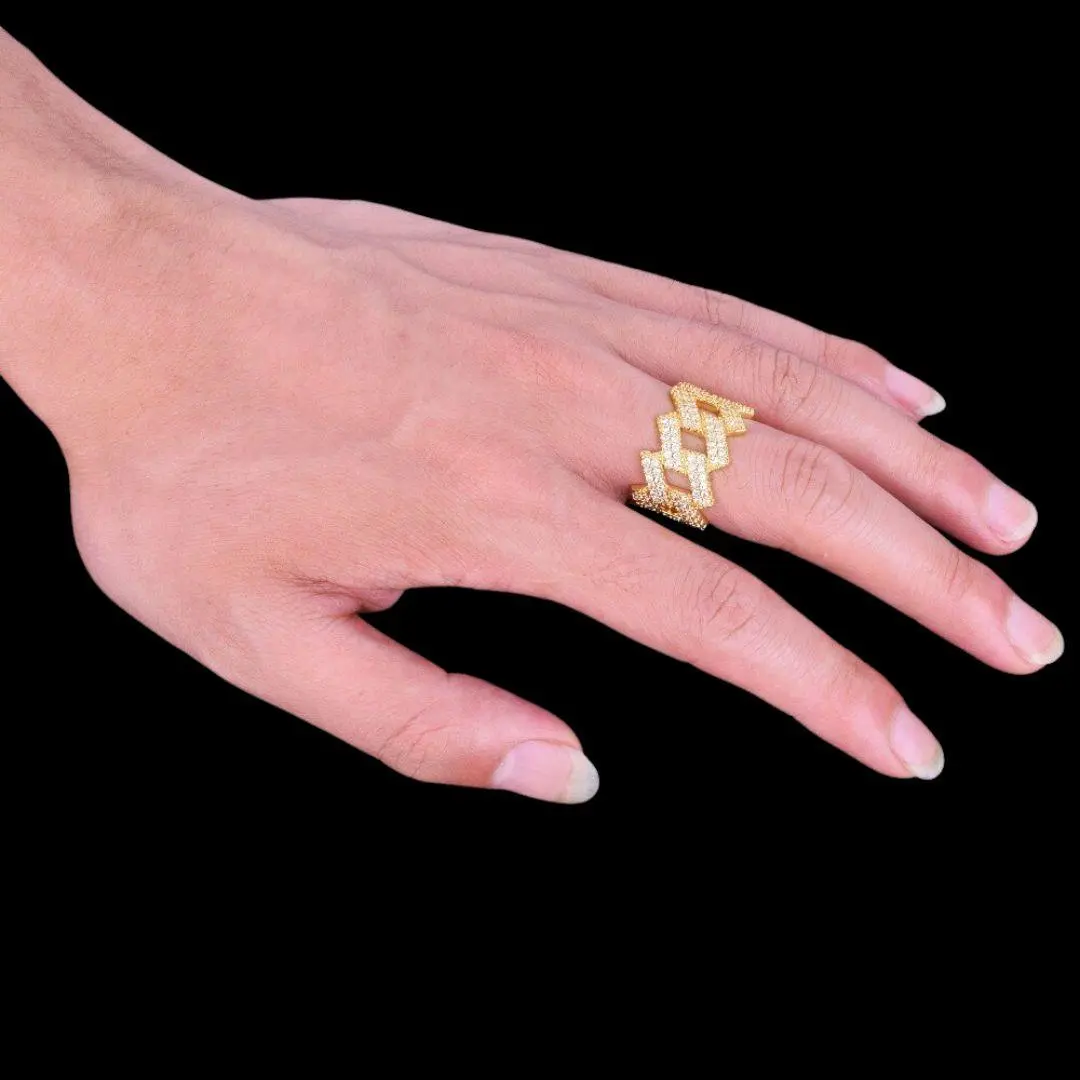 Crown Miami Cuban Link Iced Out Ring - Image 8