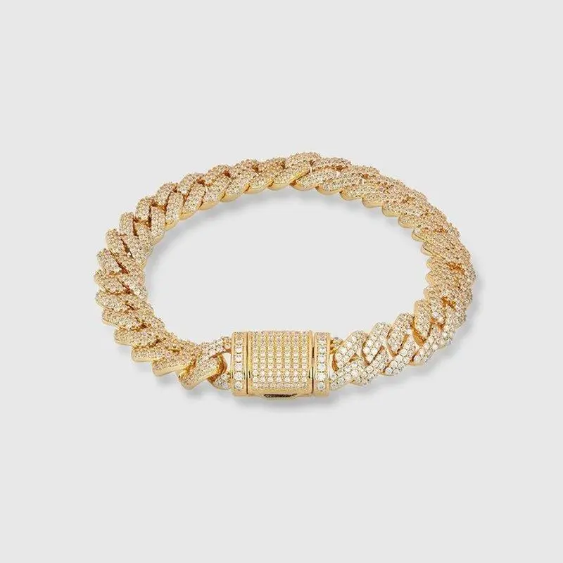 DIAMOND PRONG CUBAN BRACELET 8MM - Image 2