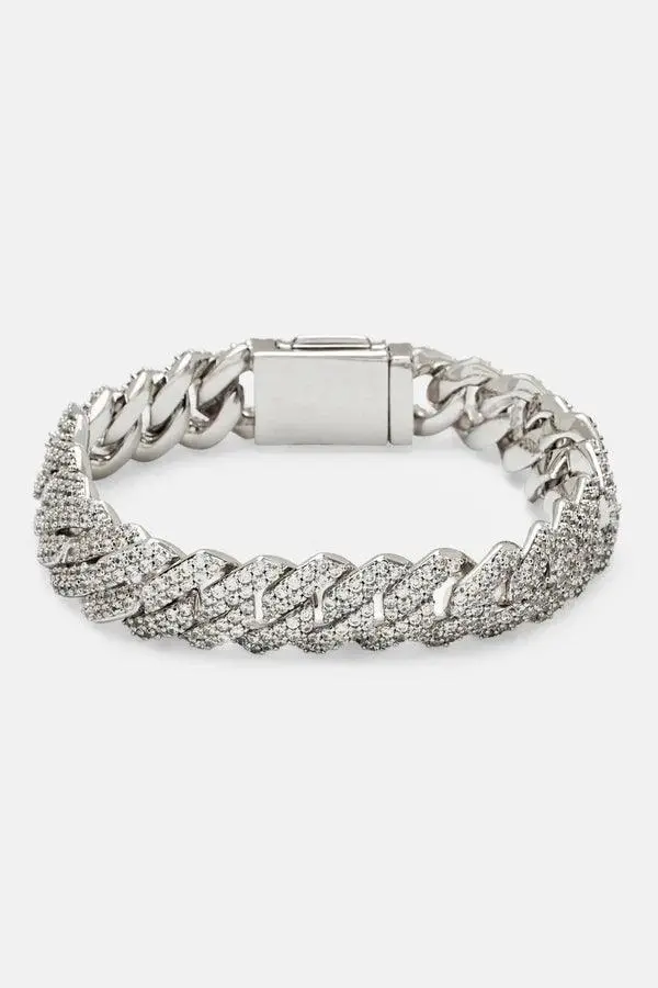 DIAMOND PRONG CUBAN BRACELET 8MM - Image 3