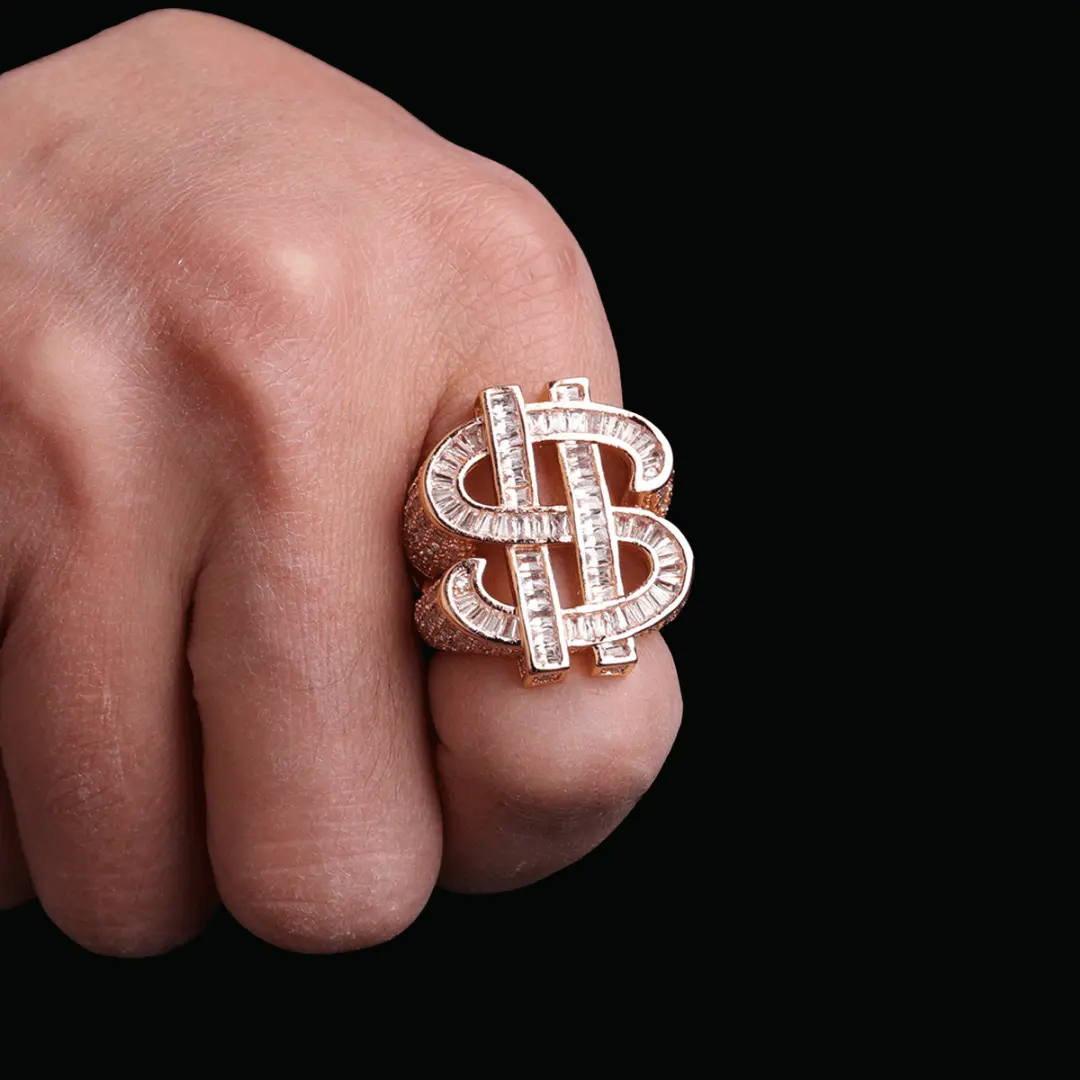 Dollar Sign Iced Out Ring - Image 5