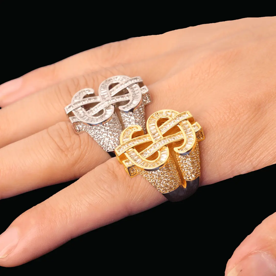 Dollar Sign Iced Out Ring - Image 7
