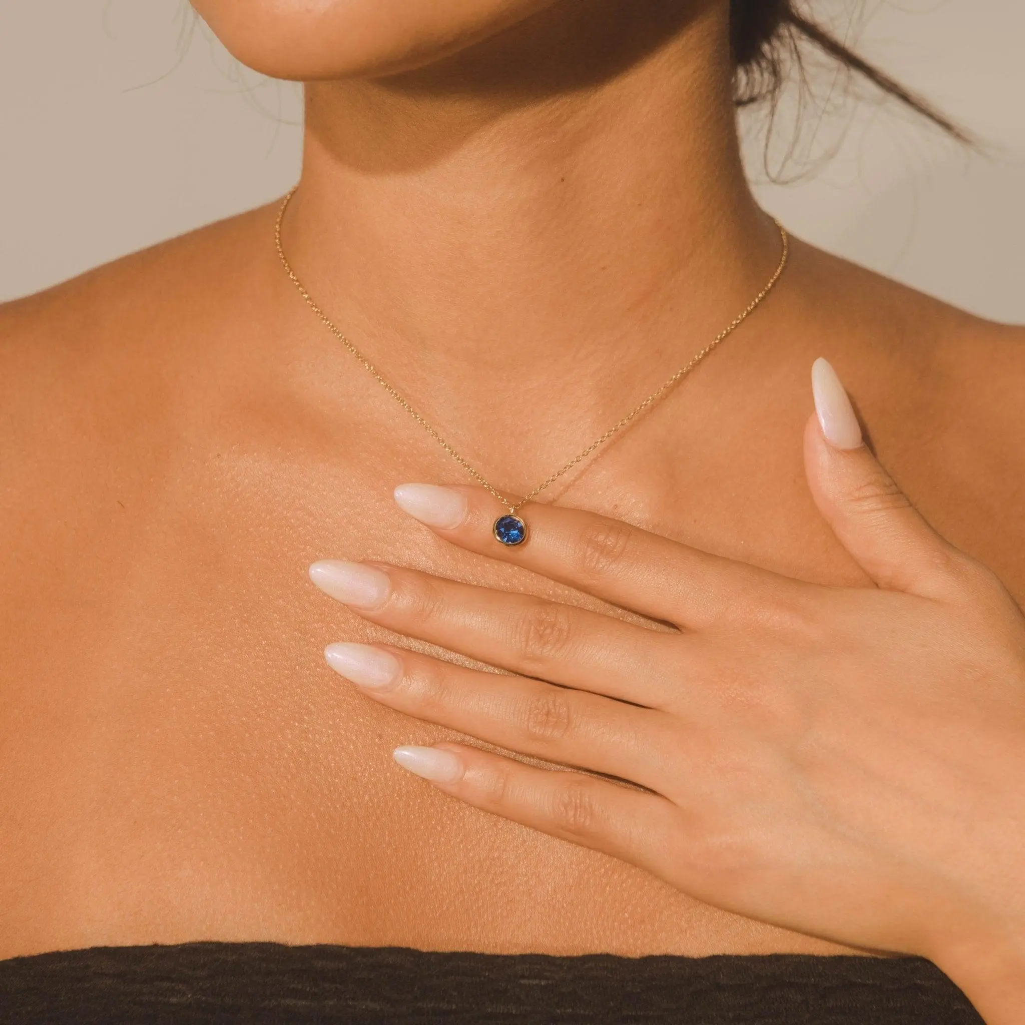 Gemstone Necklace - Sapphire - Image 2