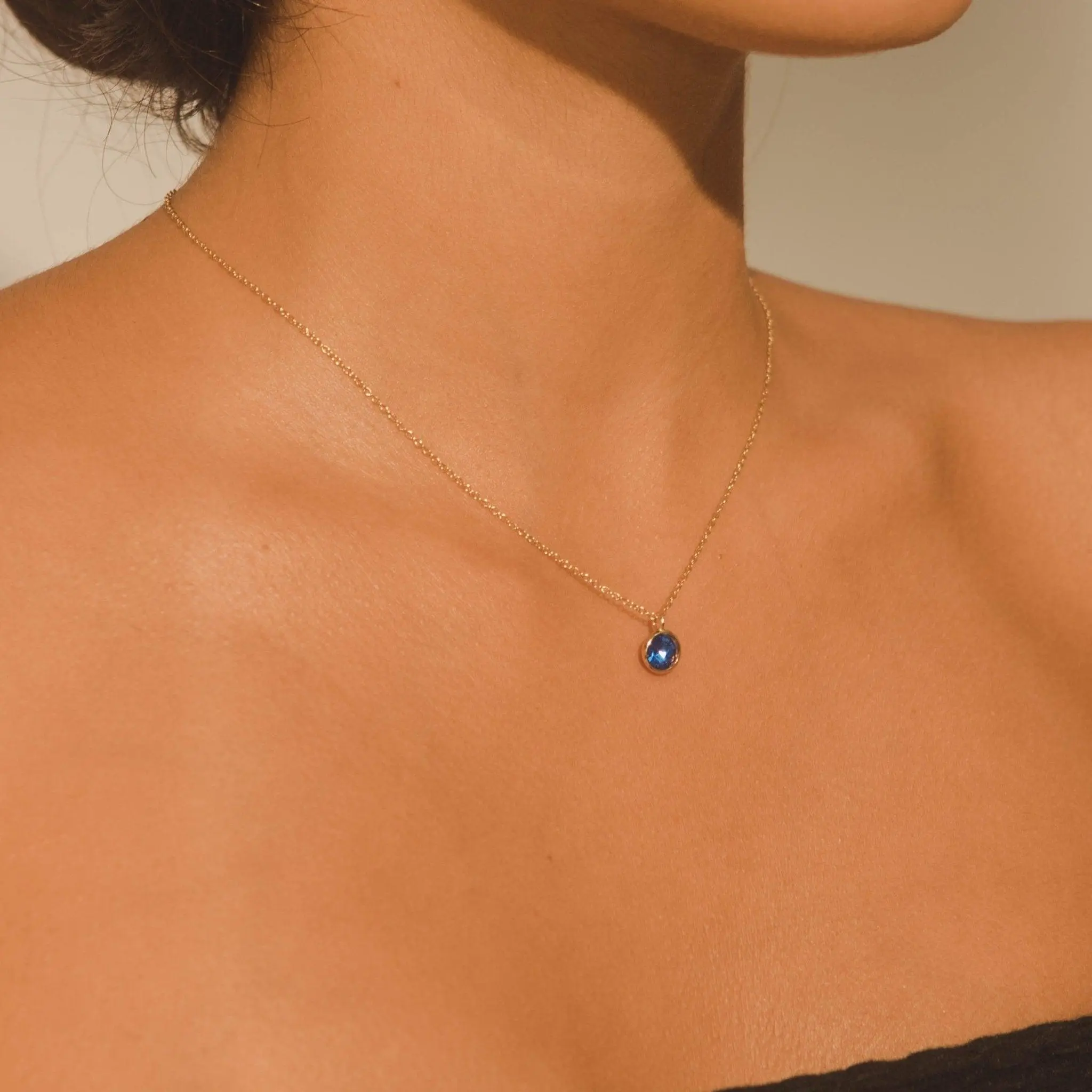 Gemstone Necklace - Sapphire - Image 3