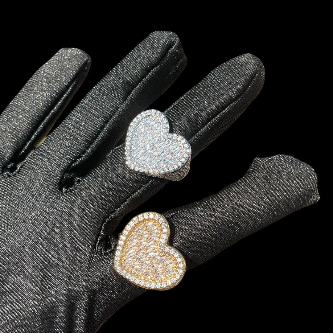 Heart Iced Out Tennis Ring - Image 2