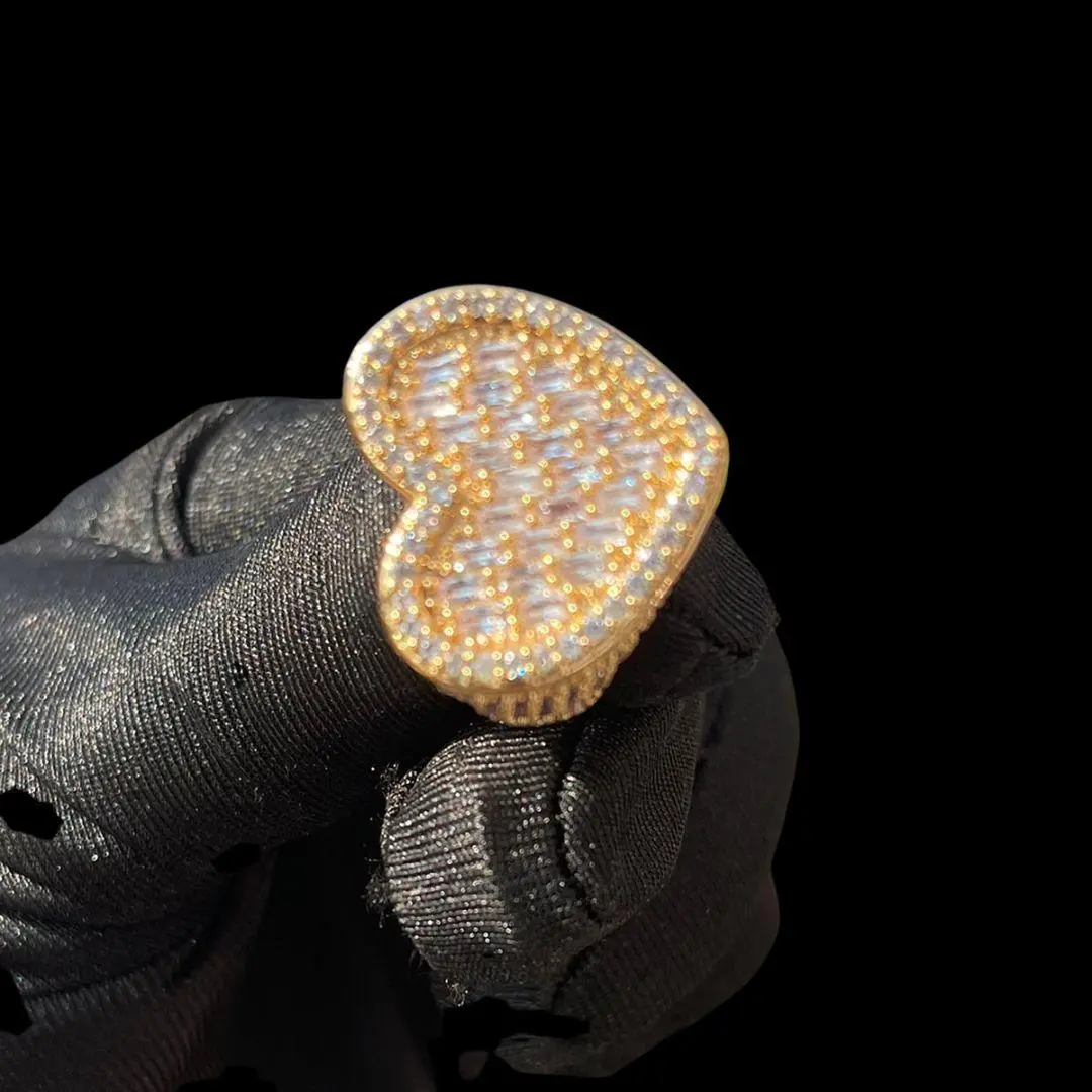 Heart Iced Out Tennis Ring - Image 5