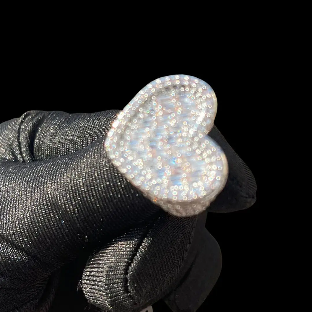 Heart Iced Out Tennis Ring - Image 6